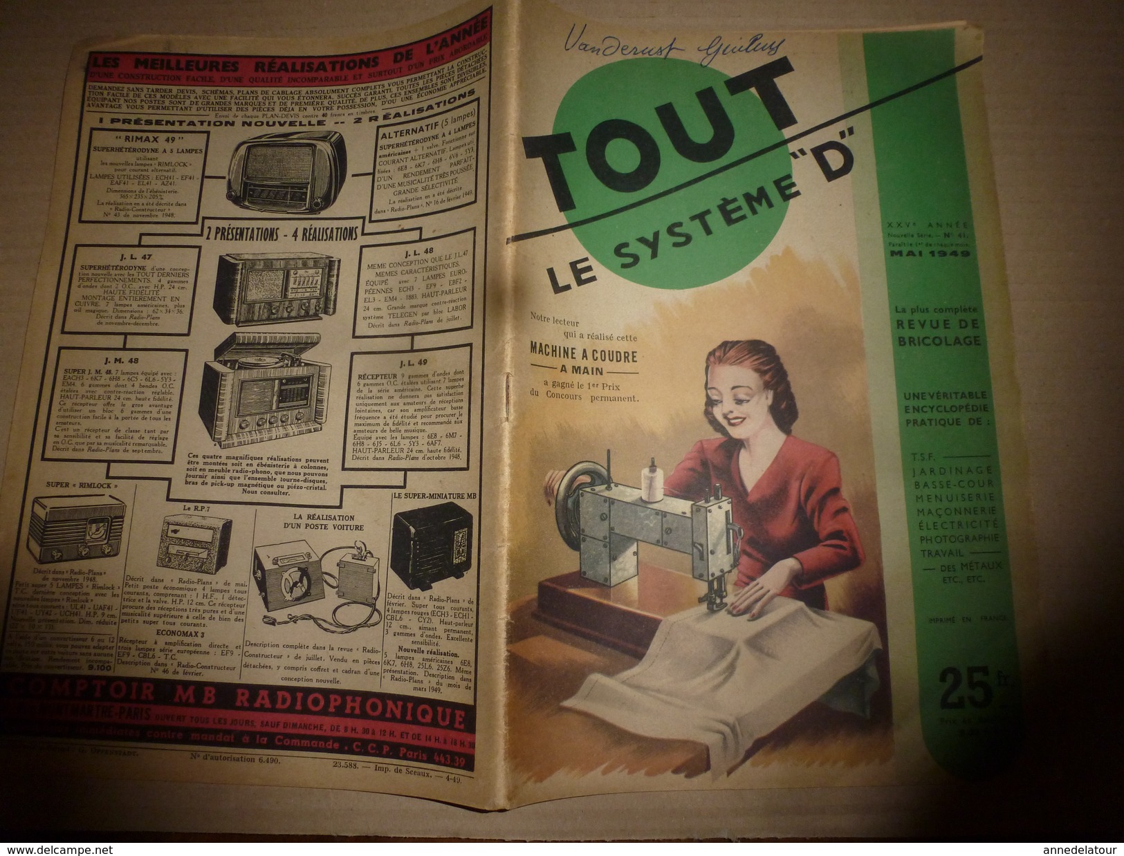 1949 TLSD :Faire >Ouverture Dans Un Mur;Traiter Une Plante(curieux);Alambic Domestique;Moule-agglos;Faux-bois-peint;etc - Bricolage / Technique