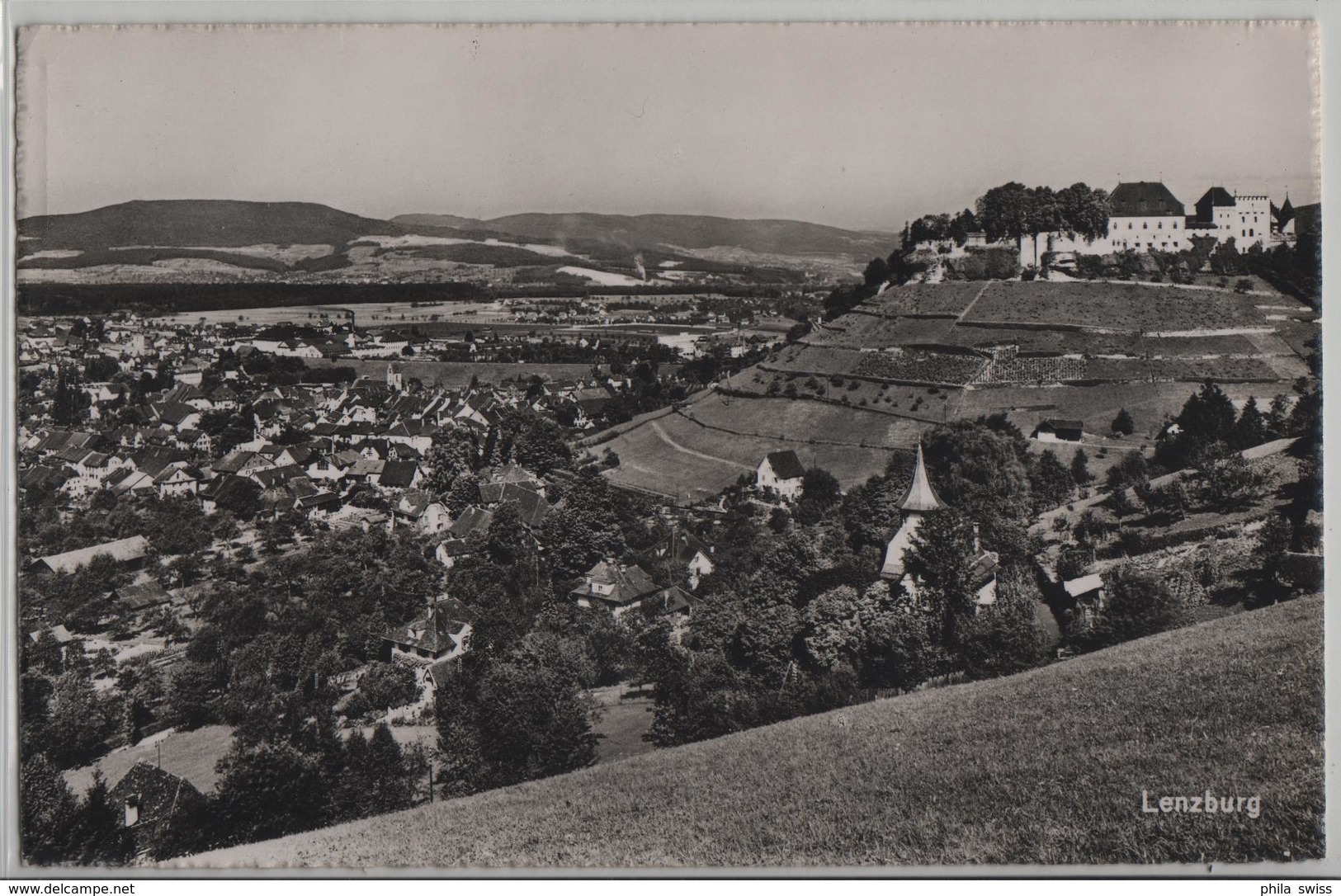 Lenzburg - Generalansicht - Photoglob No. 1949 - Lenzburg