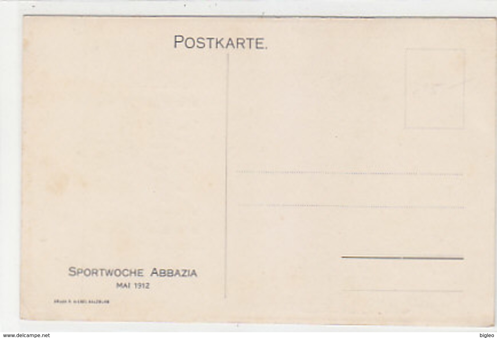 Abbazia - Settimana Sportiva 1912 - Cartolina Artistica Firmata       (A-47-160126) - Advertising