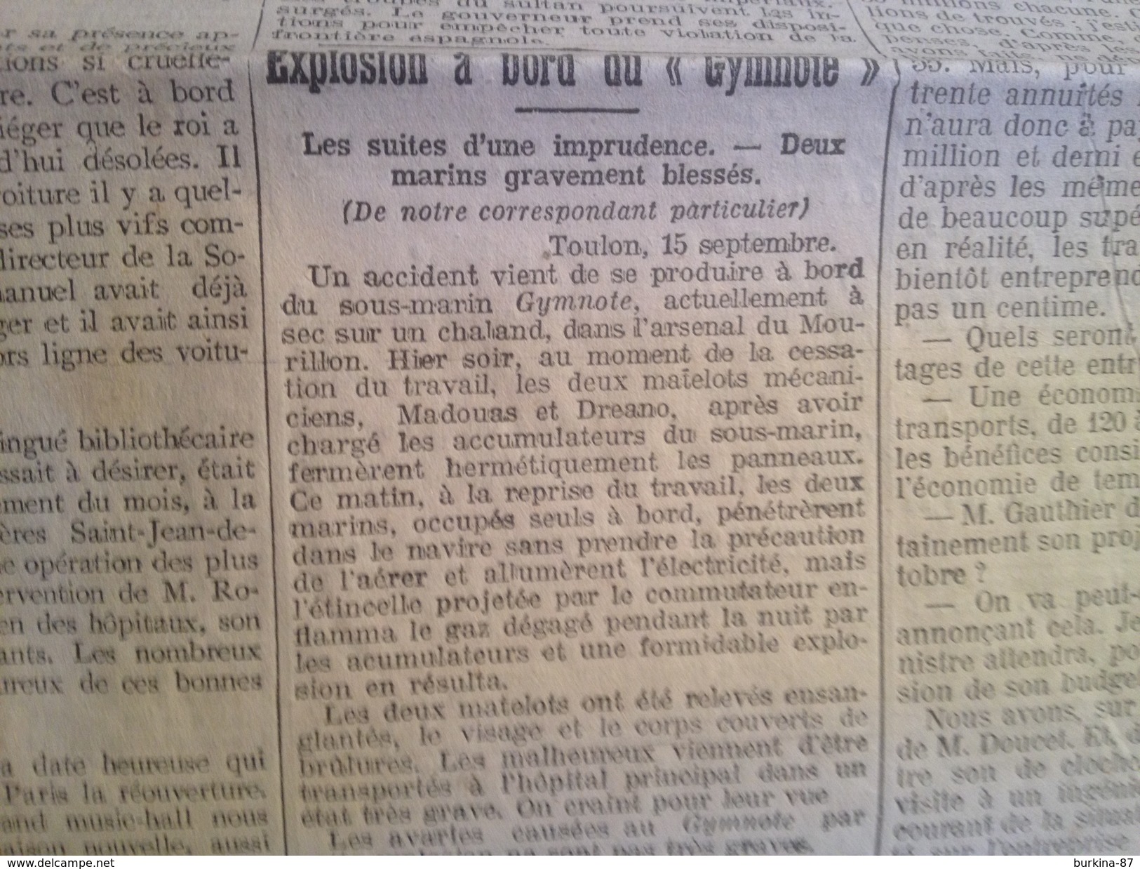 L'ECHO DE PARIS,  16 Septembre 1905, QUOTIDIEN - Testi Generali