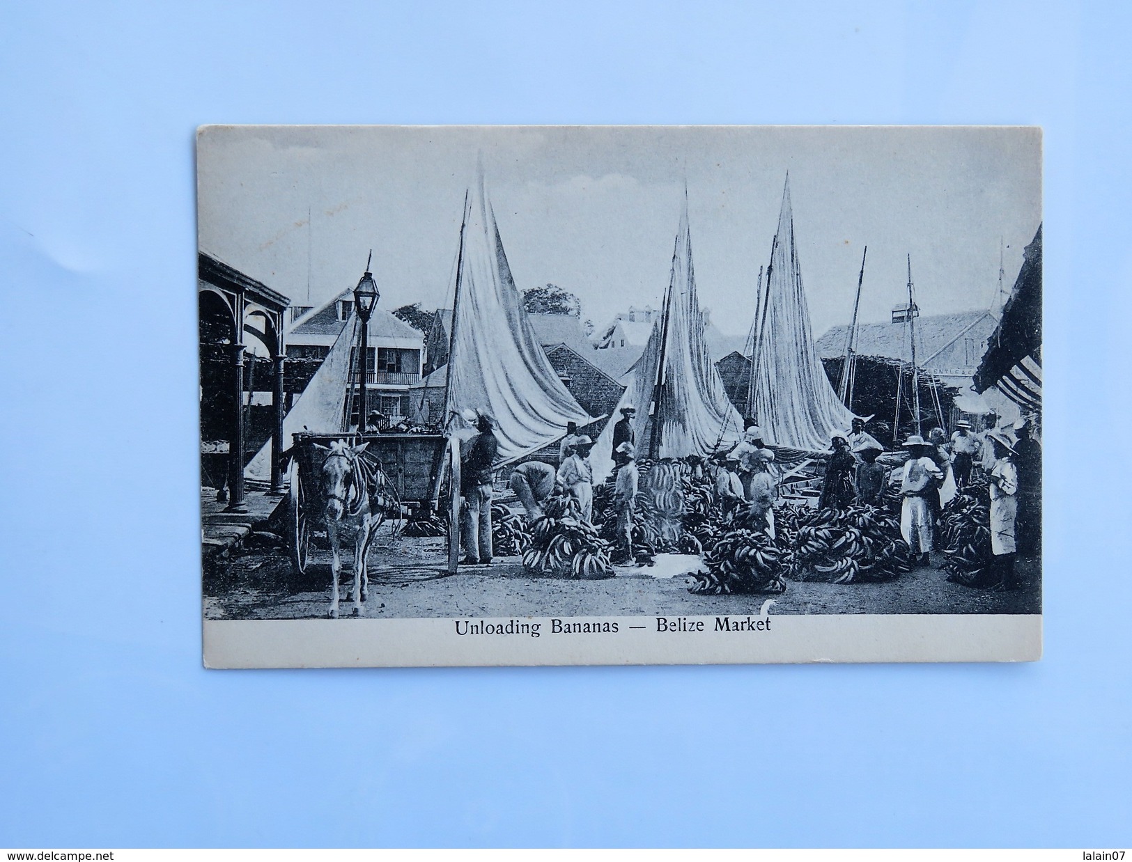 C.P.A. BELIZE Market, Unloading Bananas, En 1908 - Belize