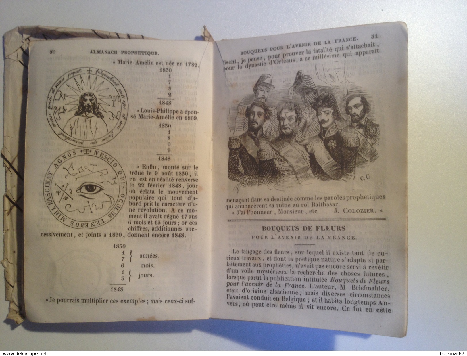 L'ALMANACH, PROPHETIQUE 1850, 88 Pages - Klein Formaat: ...-1900