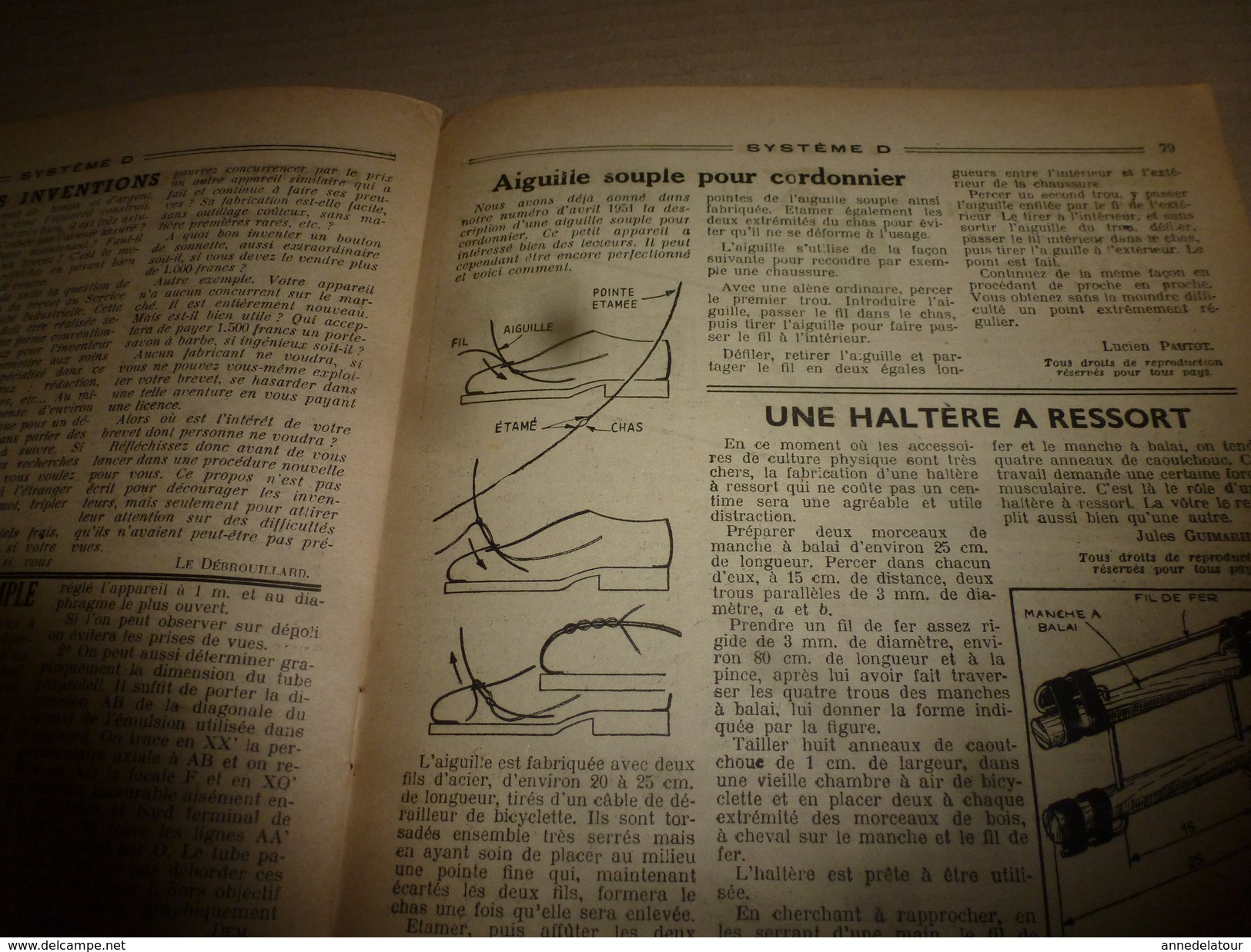 1950 TLSD : Comment -->Verni-décor;Pendule;Combinée;Treuil électrique;Funiculaire;Anti-vol-auto;Fermeture secrète;etc