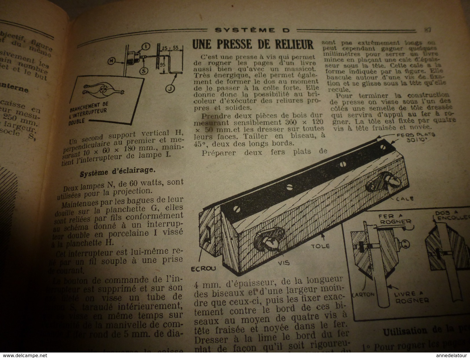 1950 TLSD : Comment -->Verni-décor;Pendule;Combinée;Treuil électrique;Funiculaire;Anti-vol-auto;Fermeture secrète;etc