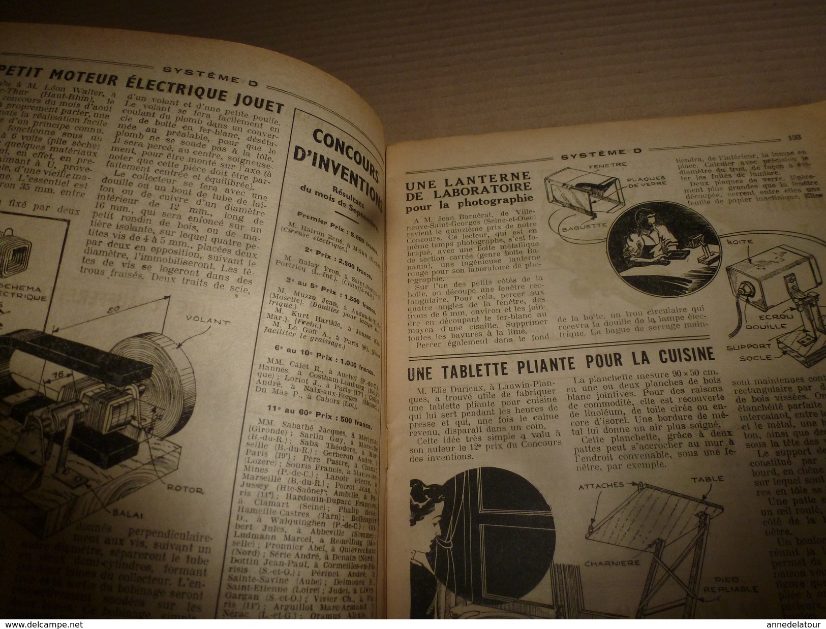 1950 TLSD : Comment ->Tandem Transformable;Moteur-jouet;Girouette Animée;Football De Table;Béton Armé;Extract.-miel;etc - Bricolage / Technique