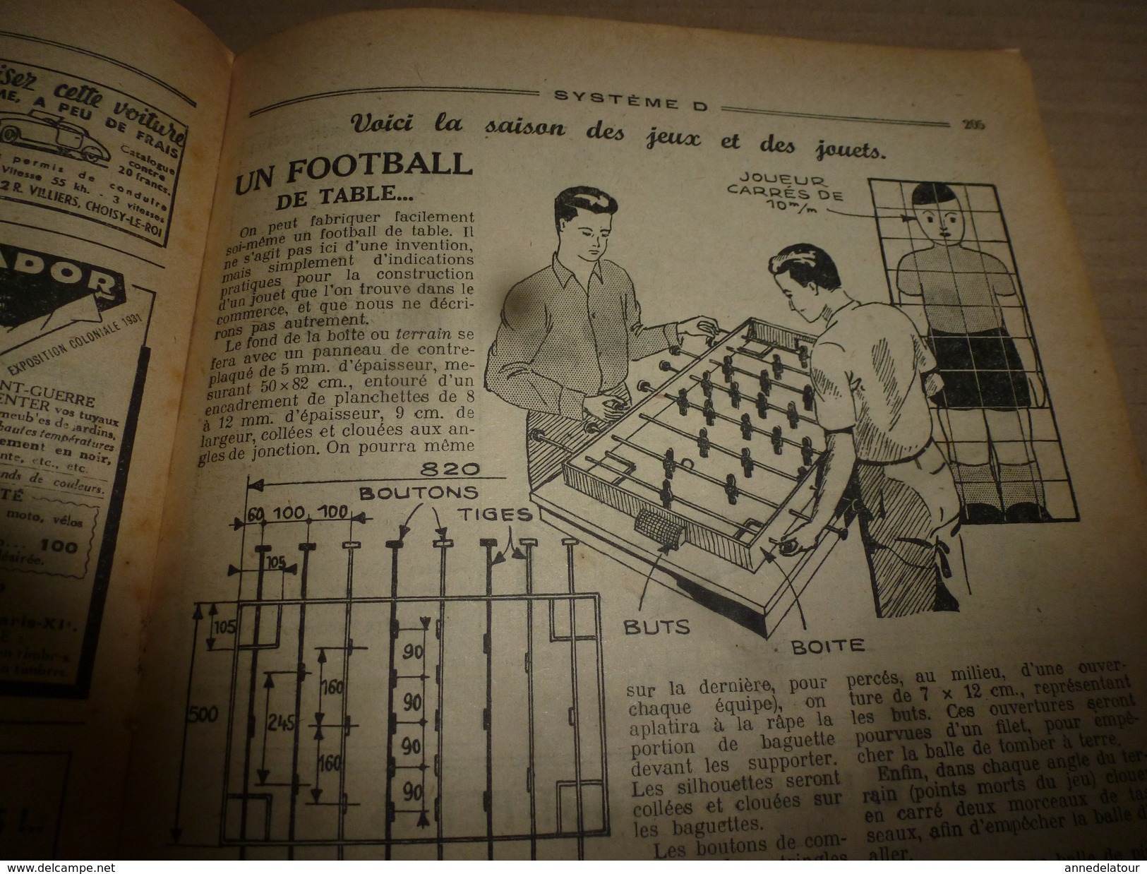 1950 TLSD : Comment ->Tandem transformable;Moteur-jouet;Girouette animée;Football de Table;Béton armé;Extract.-miel;etc