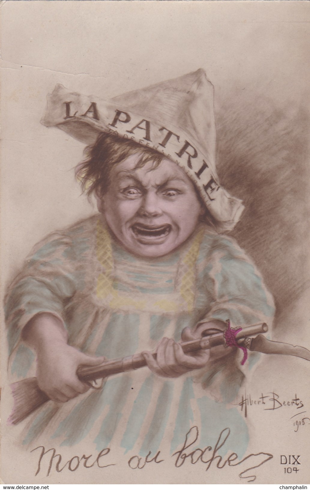 La Patrie - More Aux Boches - Illustration Albert Beerts - Patriotiques