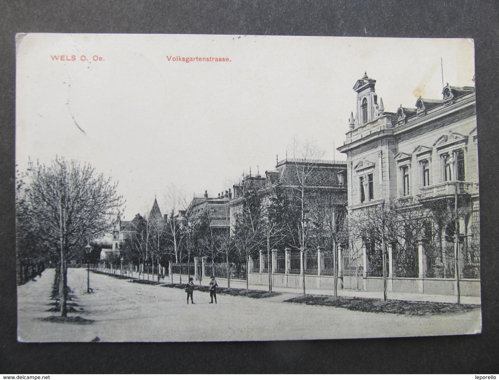 AK WELS Volksgartenstrasse 1909  /// D*25692 - Wels