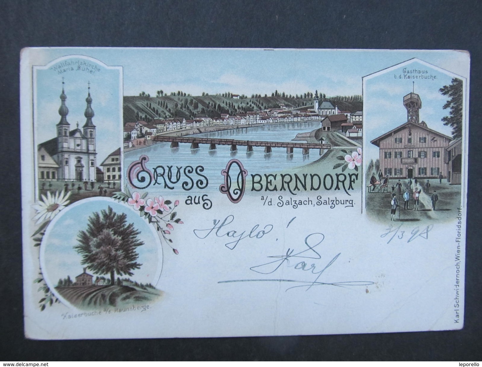 AK OBERNDORF A.d.Salzach Litho 1900  /// D*25694 - Oberndorf Bei Salzburg