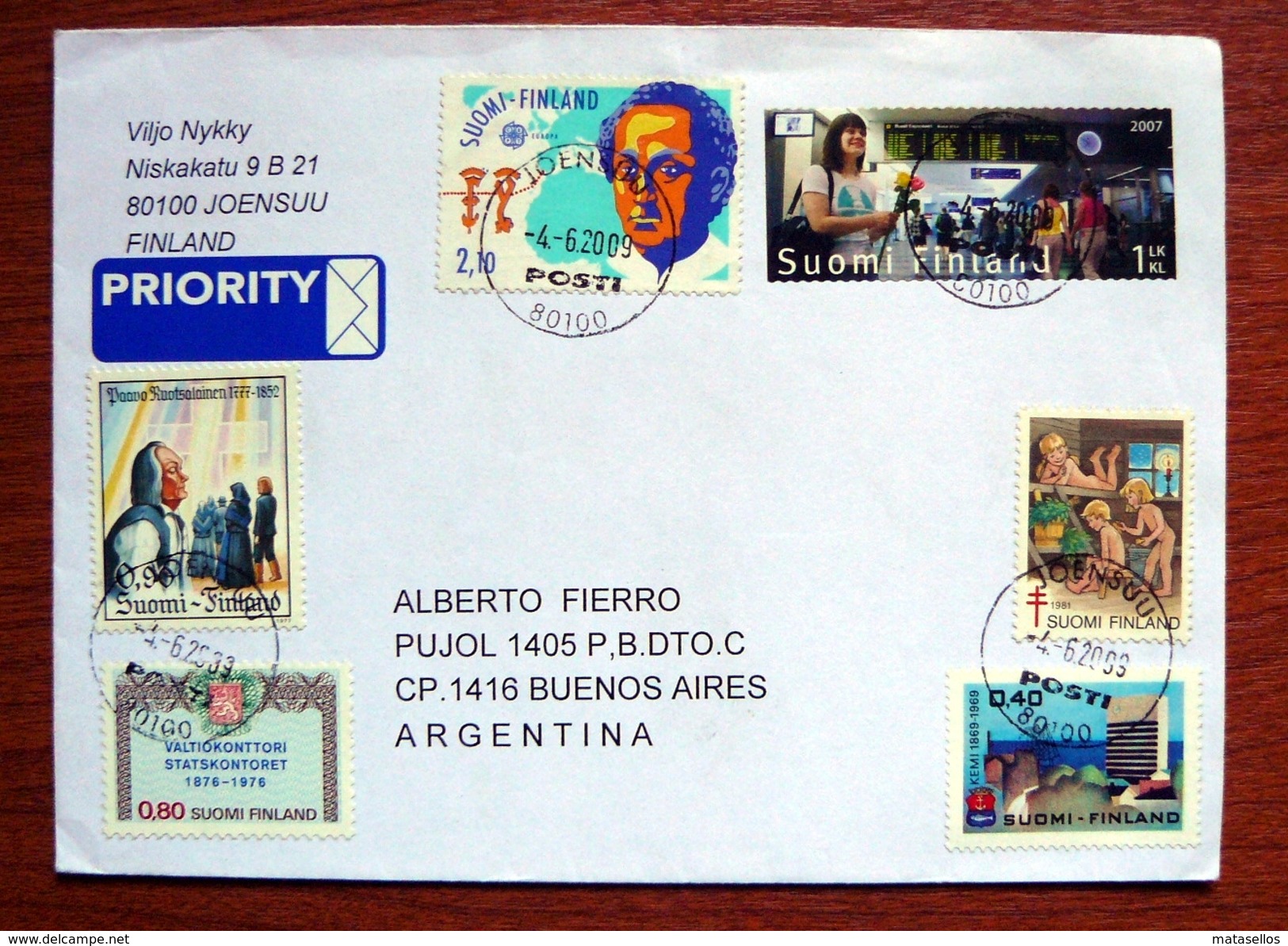 Cover - Sobre De Finlandia 2009 - Storia Postale