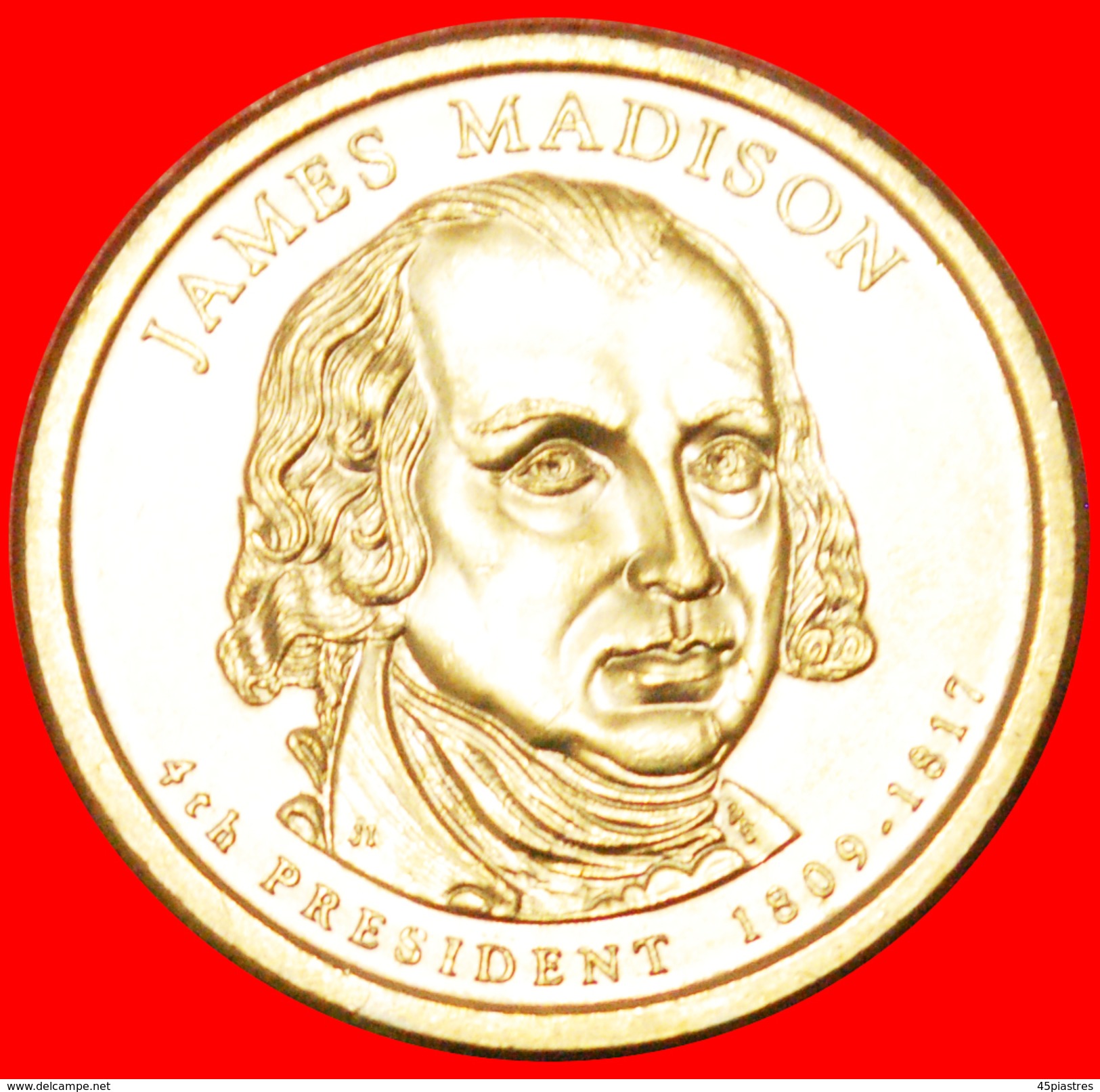 § MADISON (1809-1817): USA &#x2605; 1 DOLLAR 2007P UNC MINT LUSTER! LOW START&#x2605; NO RESERVE! - 2007-…: Presidents