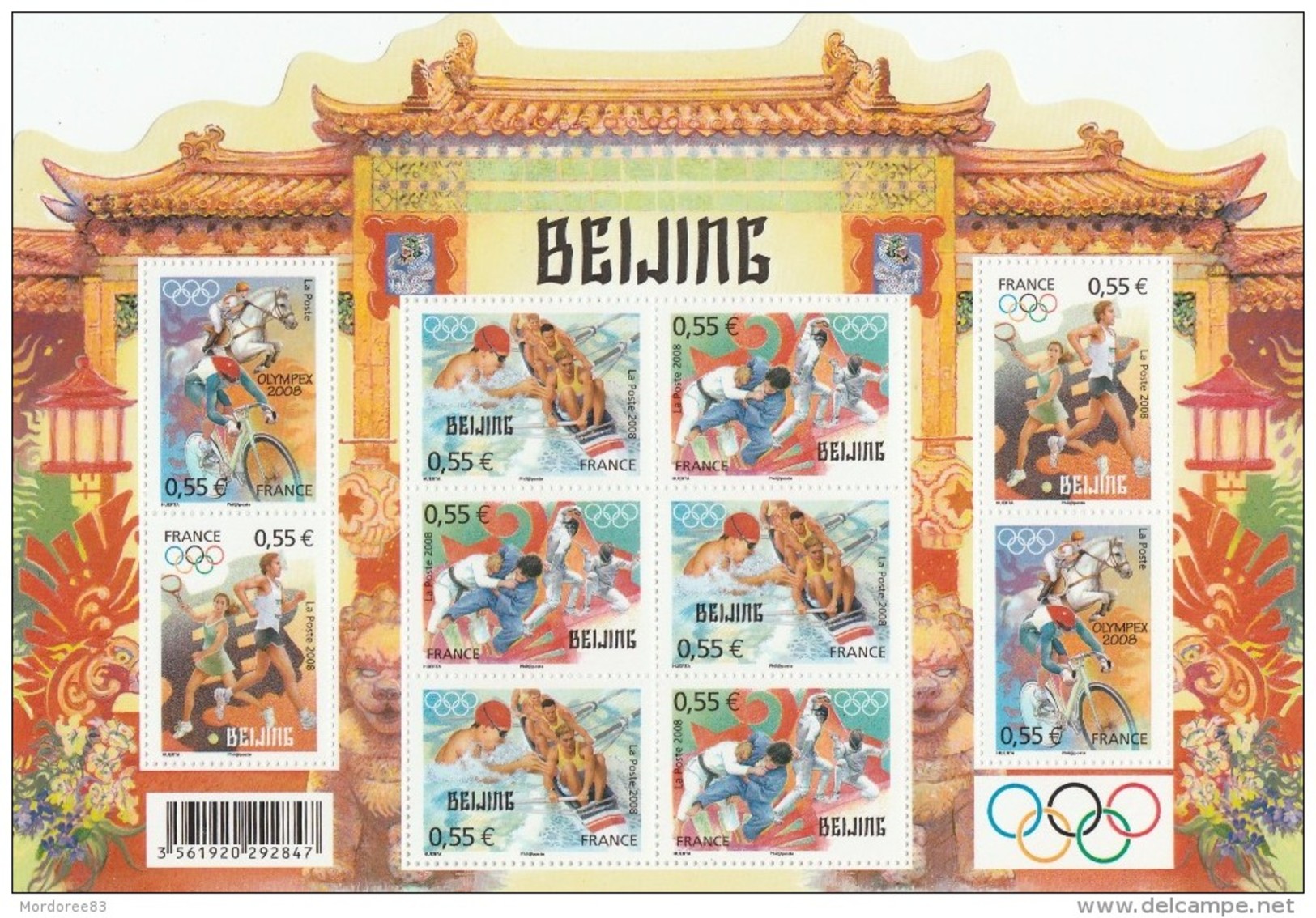 FRANCE 2008 BLOC NEUF** JEUX OLYMPIQUES D ETE A PEKIN - BF122  -BF 122  - - Mint/Hinged