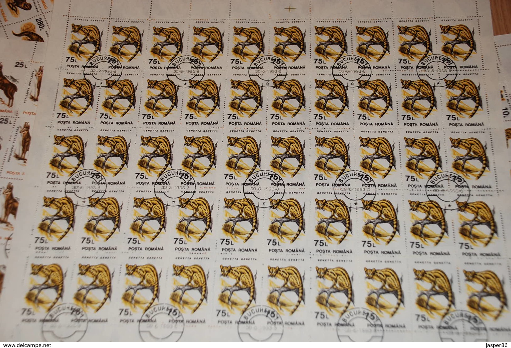 ROMANIA 500 Forest Animals Sc 3835-3844, 50 X Complete SETS Wholesale CV$100 - Full Sheets & Multiples