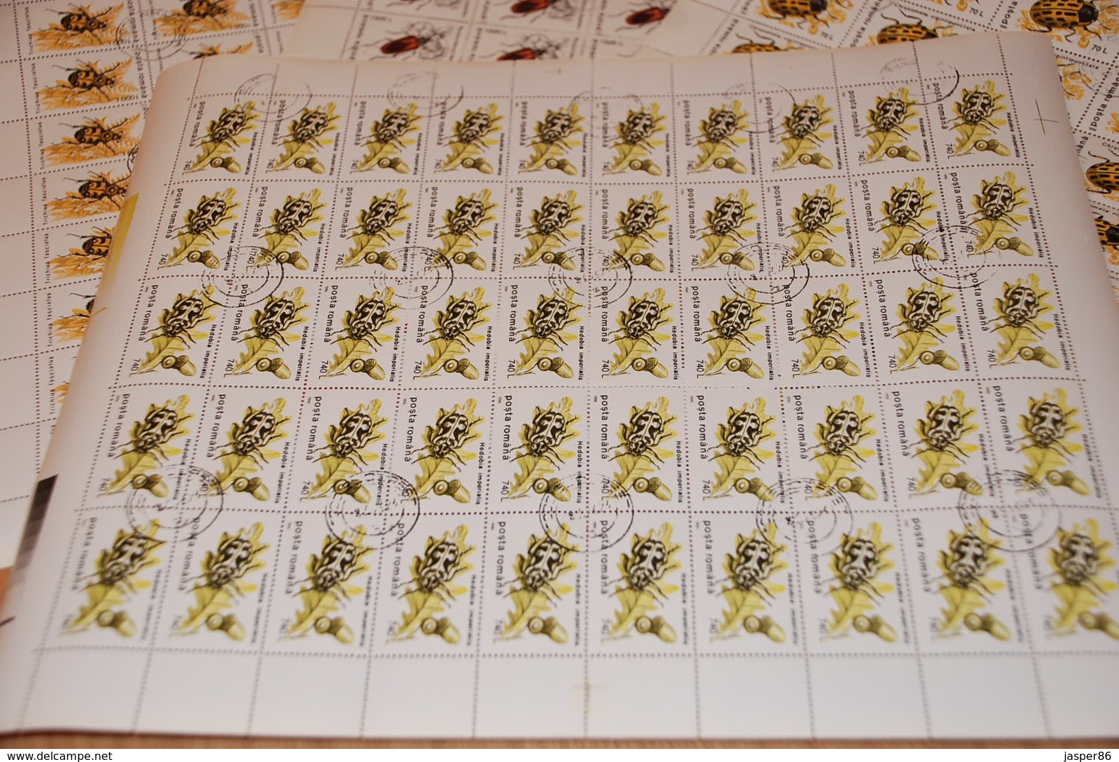 ROMANIA 500 Insects Sc 4082-4091, 50 X COMPLETE Sets WHOLESALE CV$112.50 - Feuilles Complètes Et Multiples