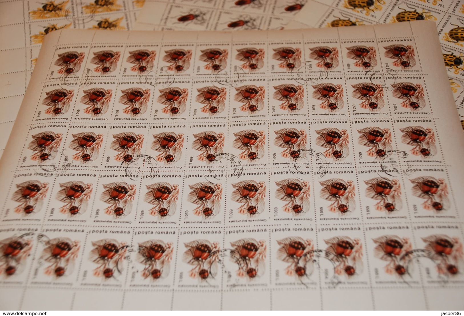 ROMANIA 500 Insects Sc 4082-4091, 50 x COMPLETE sets WHOLESALE CV$112.50