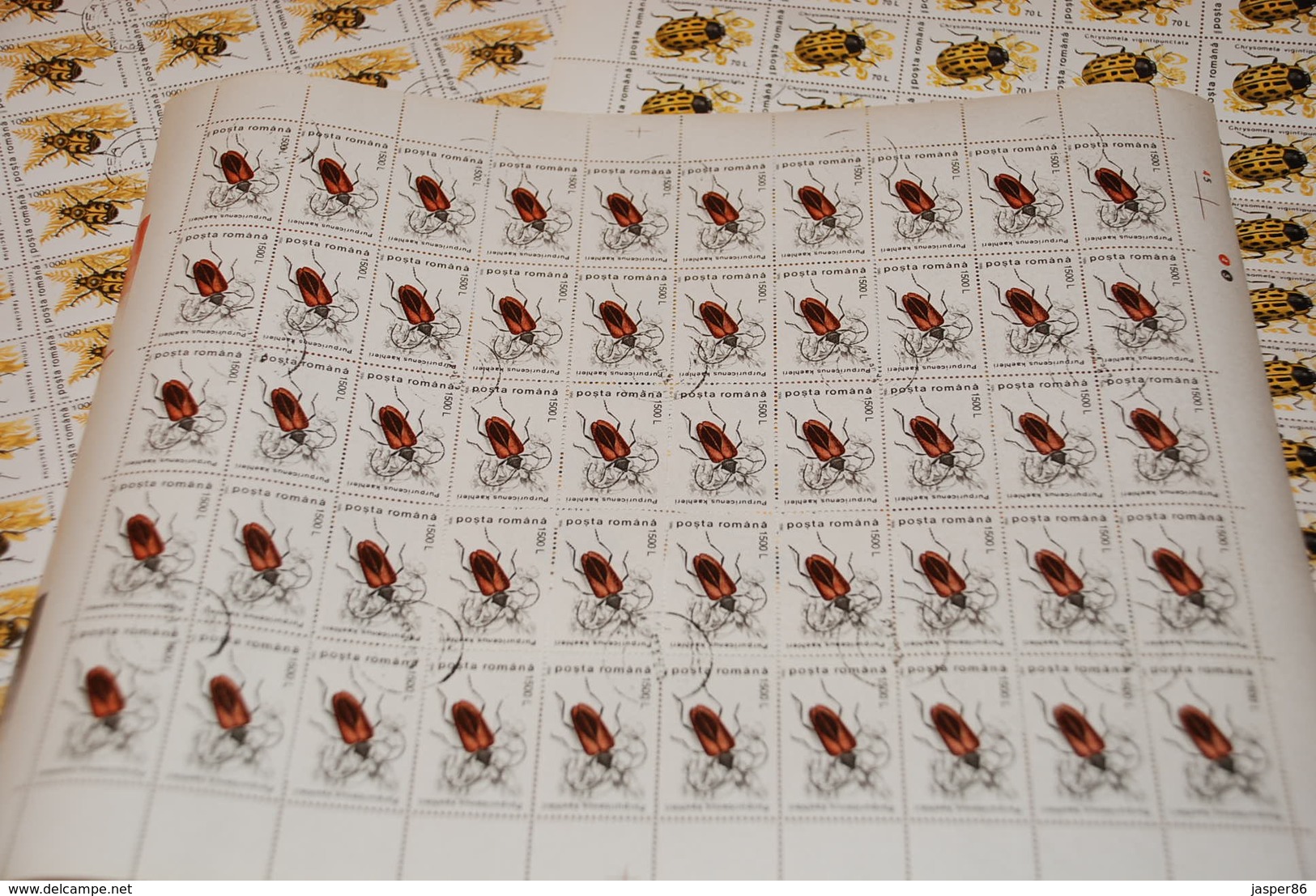 ROMANIA 500 Insects Sc 4082-4091, 50 x COMPLETE sets WHOLESALE CV$112.50