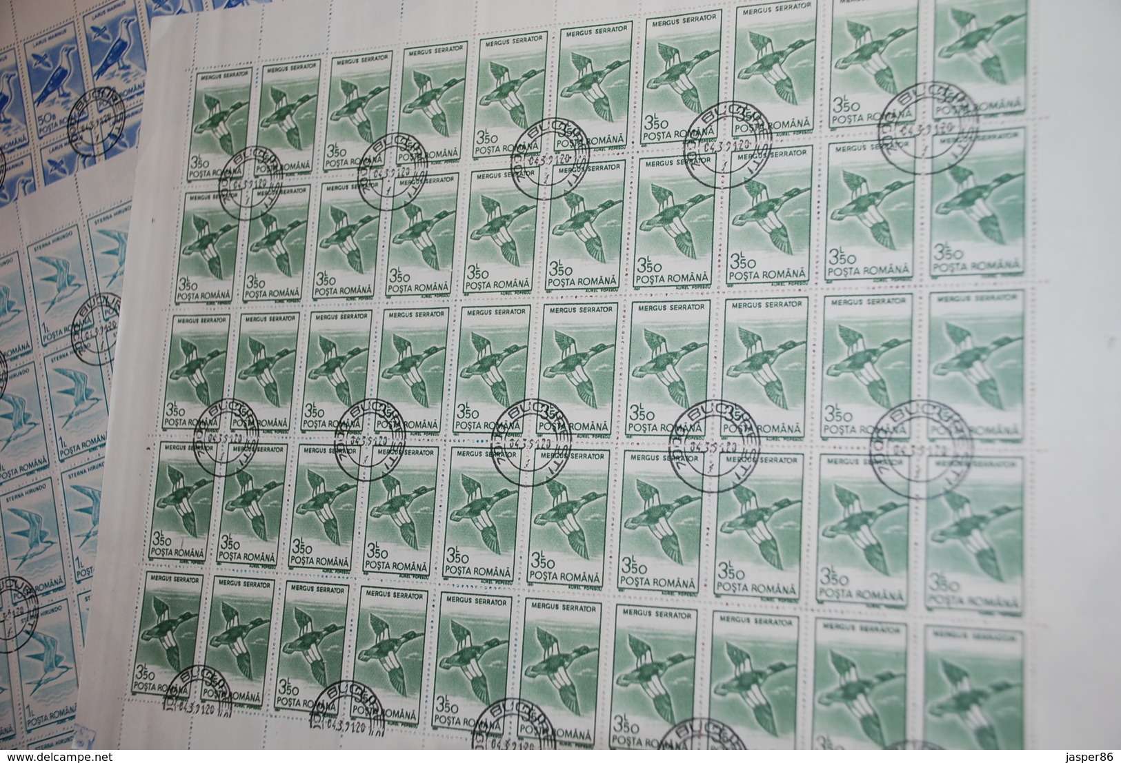 ROMANIA 500 Waterfowl Birds Sc 3639-3648, 50 X Complete Sets WHOLESALE CV$100 - Full Sheets & Multiples