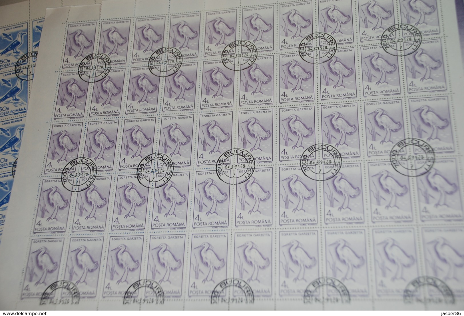 ROMANIA 500 Waterfowl Birds Sc 3639-3648, 50 x Complete sets WHOLESALE CV$100