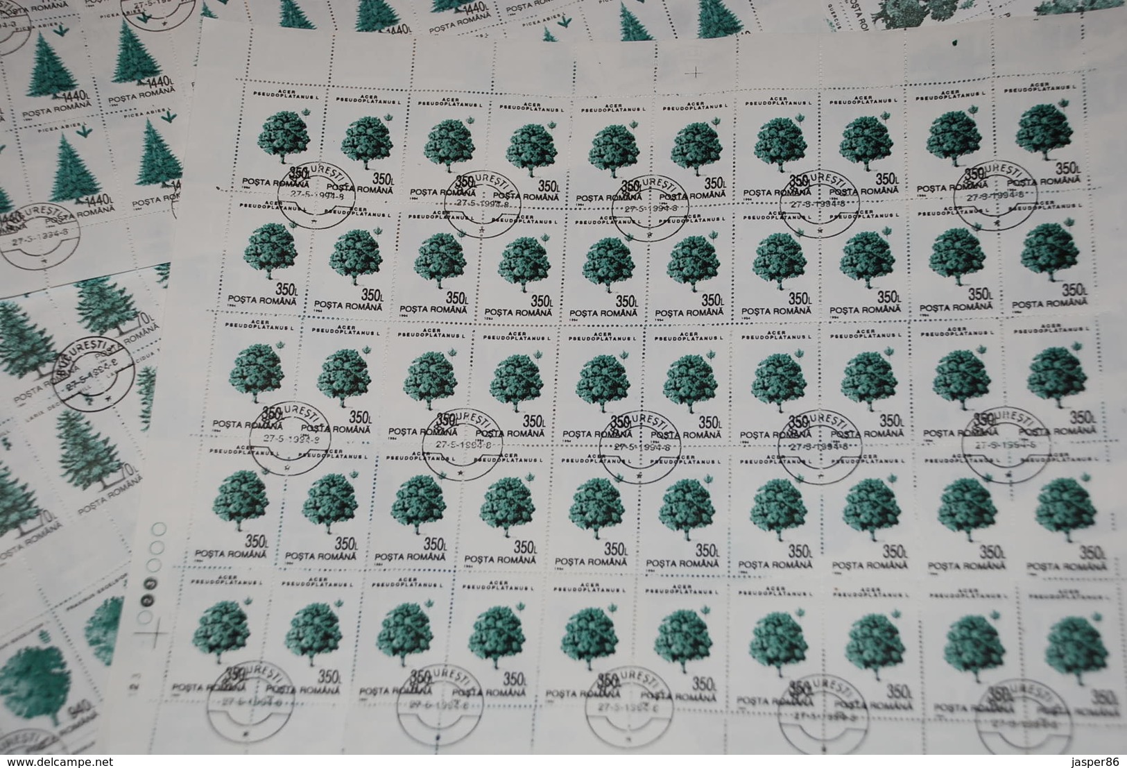 ROMANIA 500 TREES Sc 3913-3922, 50 x complete SETS Wholesale CV$110.00
