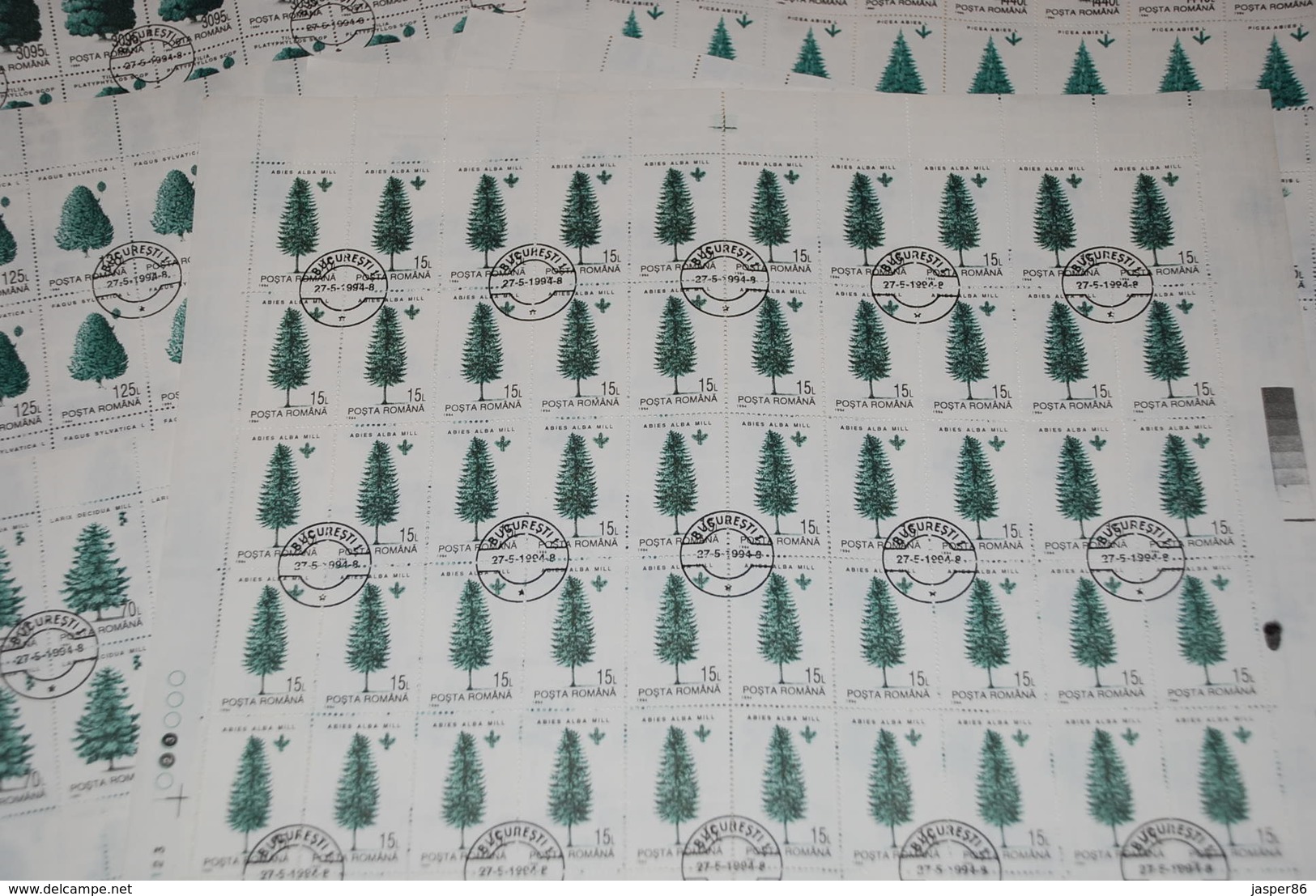 ROMANIA 500 TREES Sc 3913-3922, 50 x complete SETS Wholesale CV$110.00