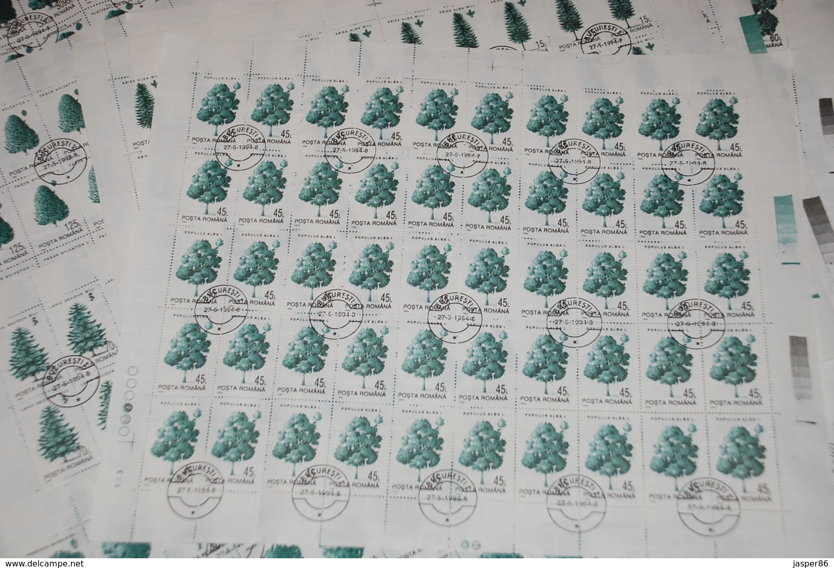 ROMANIA 500 TREES Sc 3913-3922, 50 x complete SETS Wholesale CV$110.00