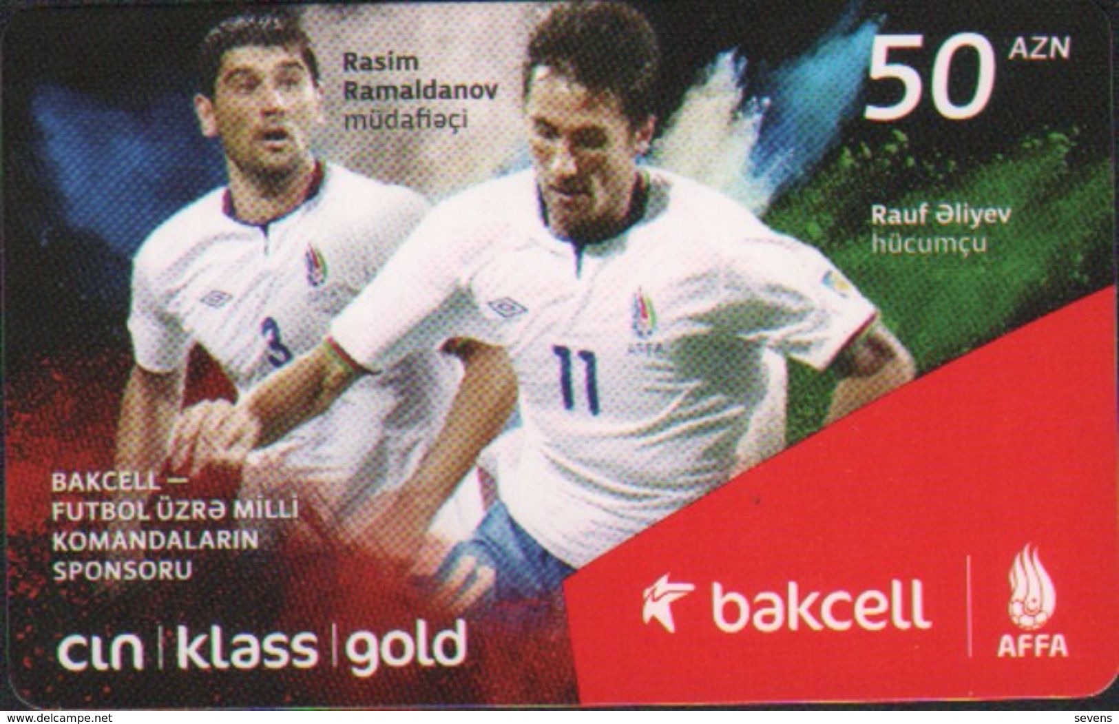 Bakcell Recharge Card,AFFA Football Players,sample Card - Azerbaïjan