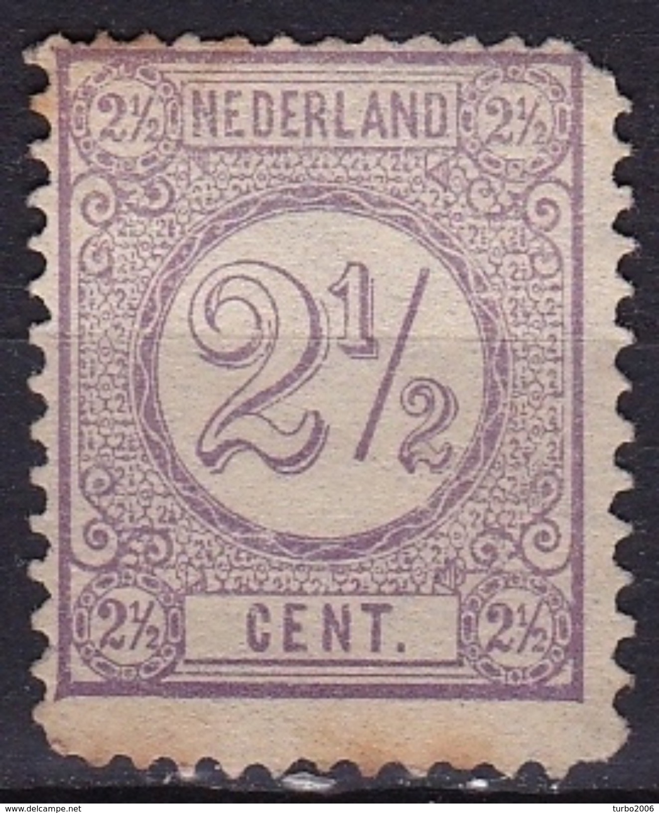1876-1894 Cijfertype 2½ Cent Lila NVPH 33 (*) - Ongebruikt