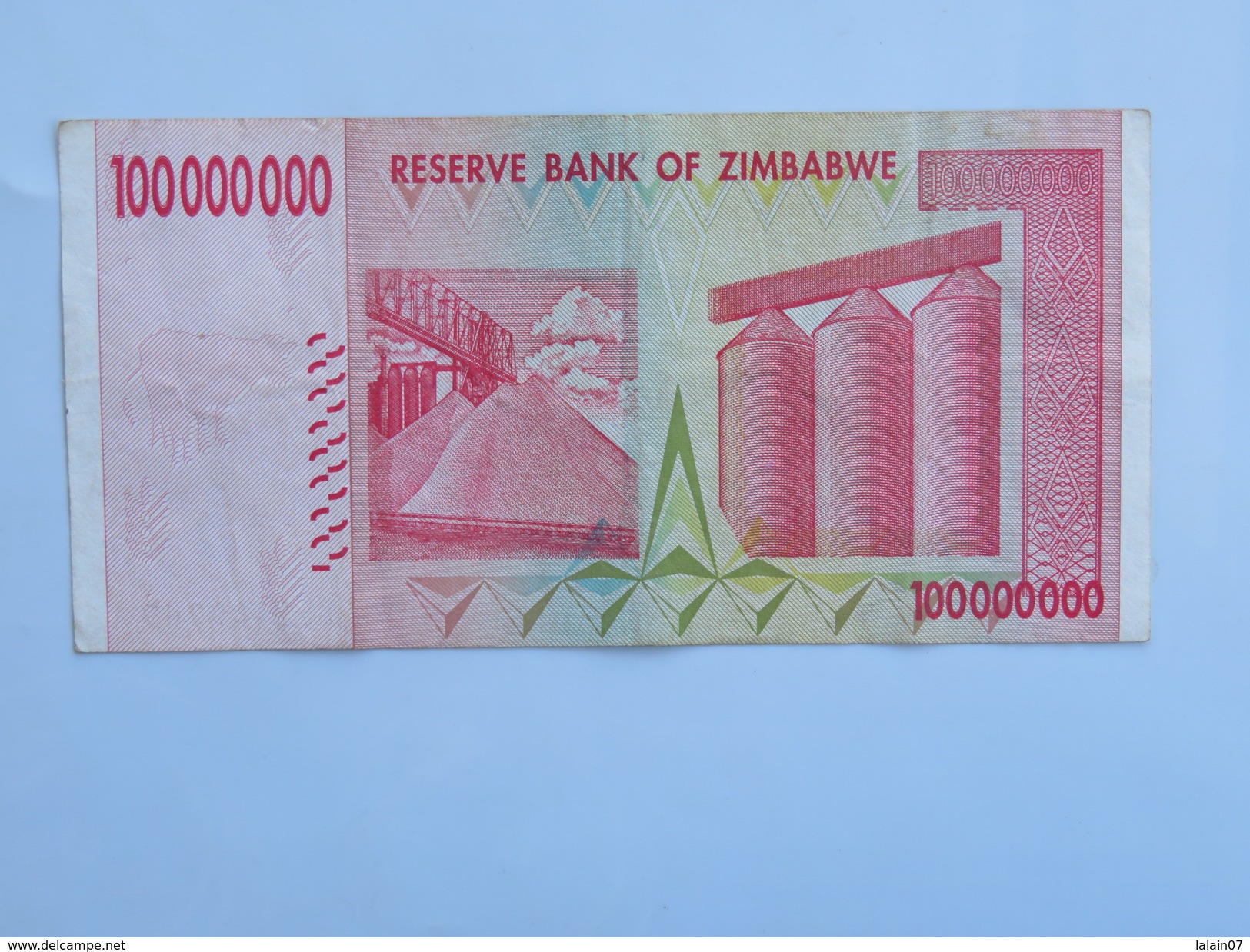 Billet ZIMBABWE De ONE HUNDRED MILLION (100 000 000) Dollars - Simbabwe