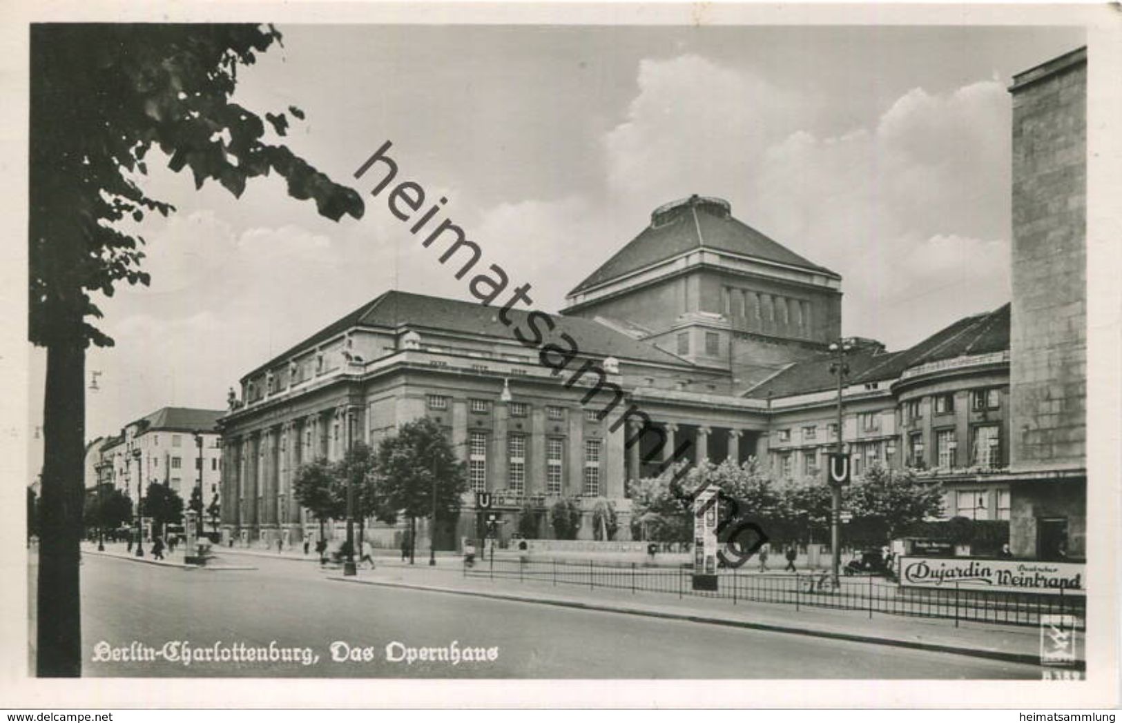 Berlin - Charlottenburg - Das Opernhaus - U-Bahnhof Deutsches Opernhaus - Foto-AK - Gel. 1953 - Charlottenburg