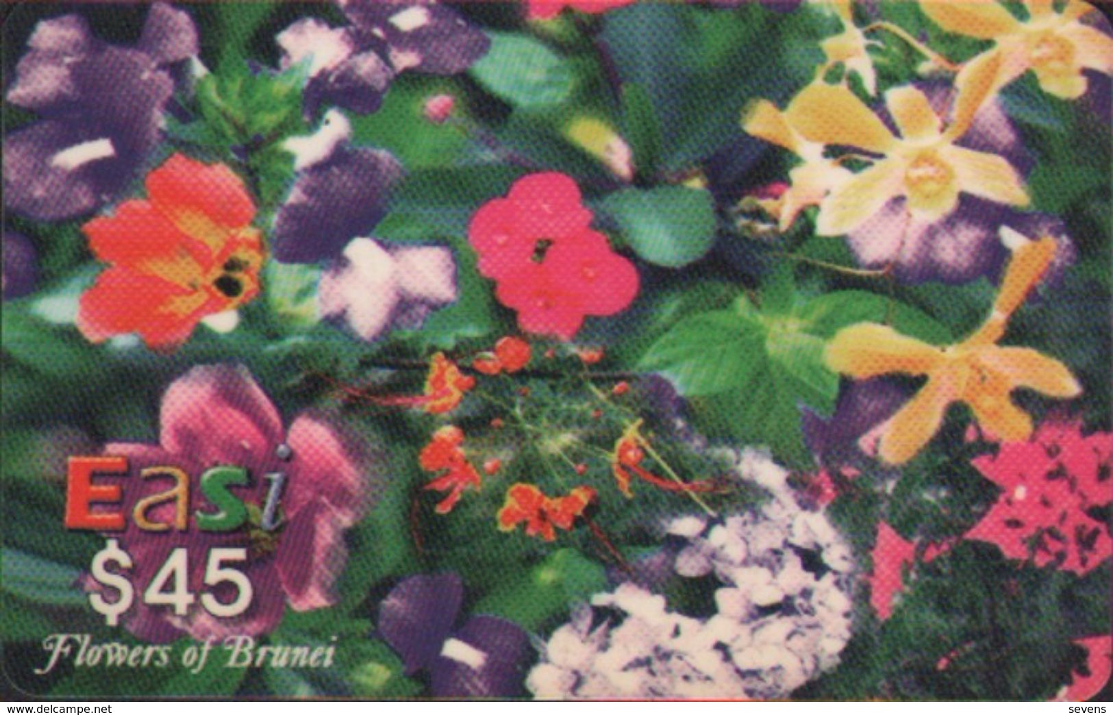 Easi Recharge Card,flowers Of Brunei,orchids And Other Flower,used - Brunei
