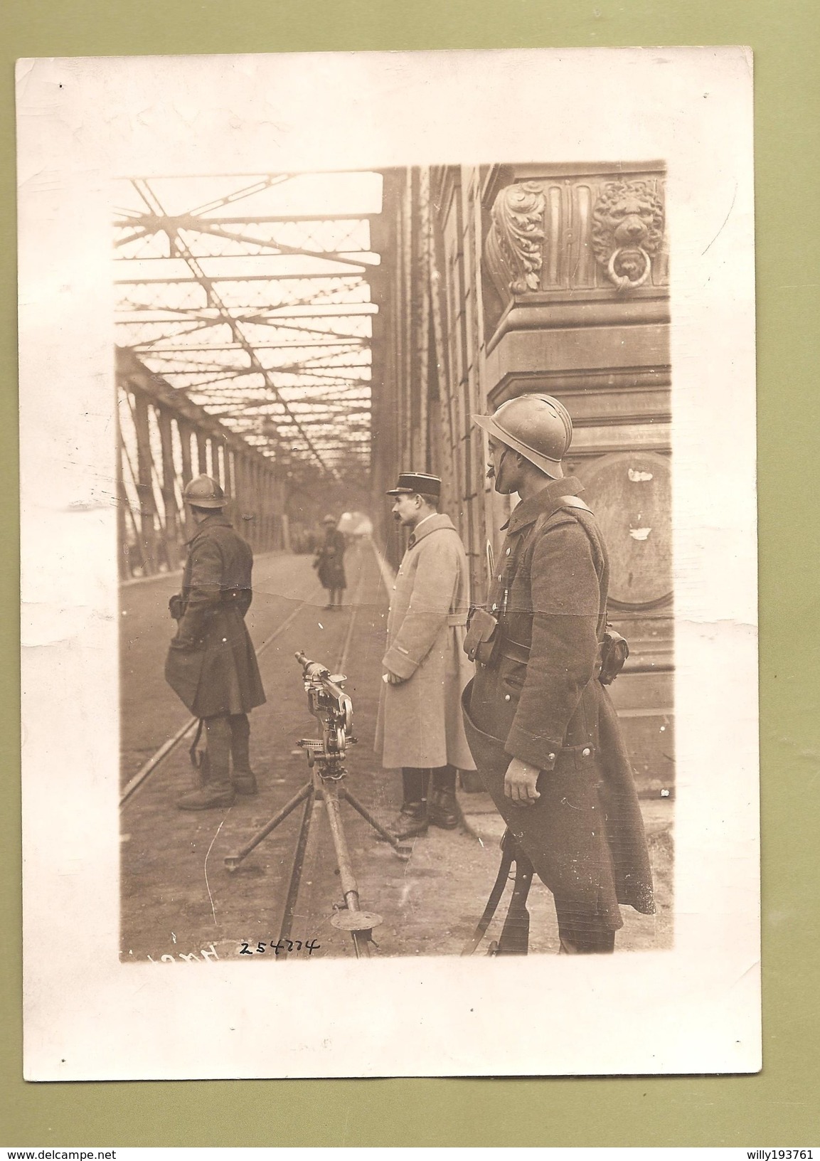 Strasbourg Photo De Presse 1914 1918 Pont De Kehl Bridge - Soldat Français - Guerre, Militaire