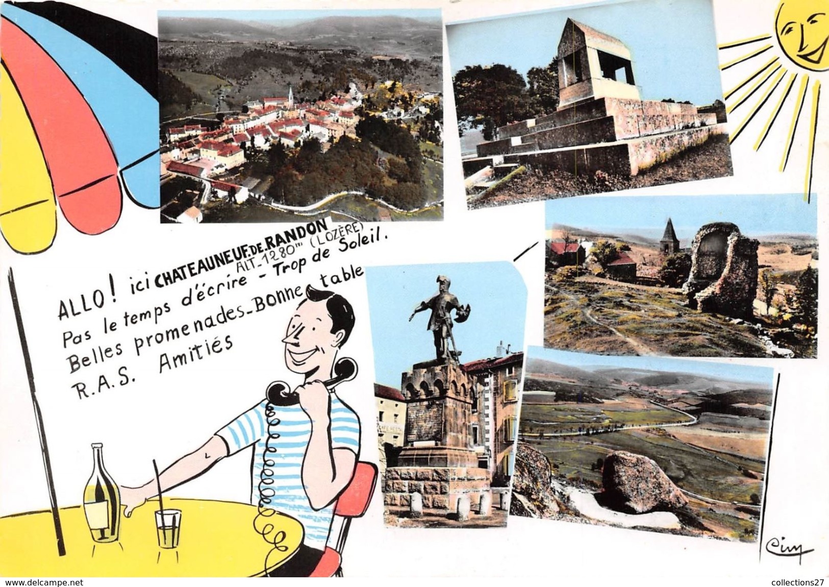 48-CHATEAUNEUF-DE-RANDON  - MULTIVUES - Chateauneuf De Randon