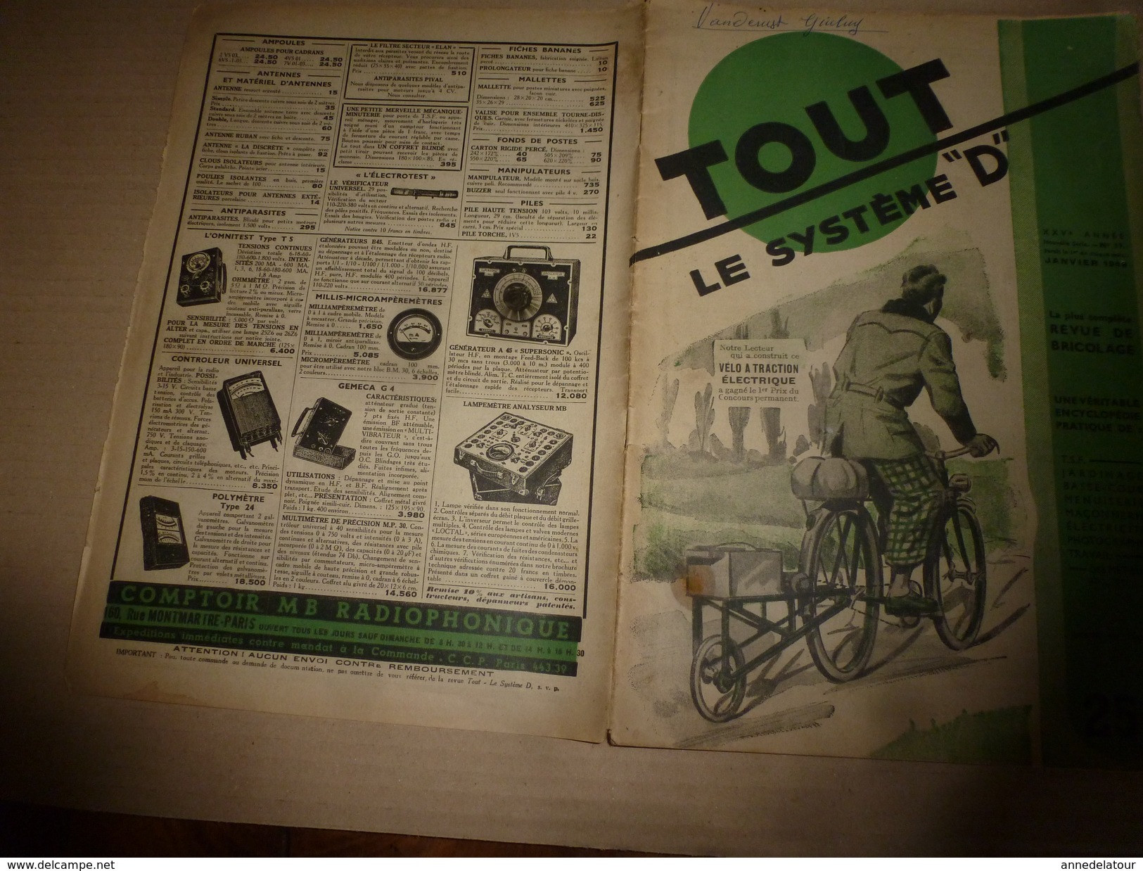 1949 TLSD :Faire: Vélo électrique;Rouler Fioul à Moto;Bateau-bouteille;Poêle à Sciure;Curieux Moteur élec;Déco-bois;etc - Basteln