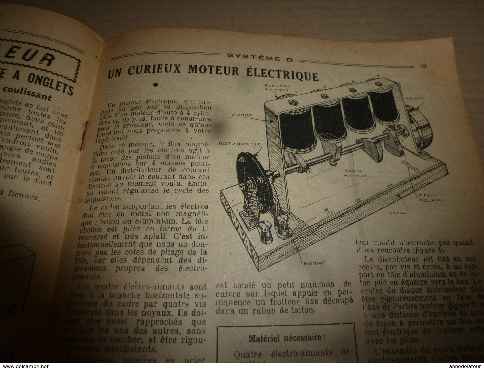 1949 TLSD :Faire: Vélo électrique;Rouler fioul à moto;Bateau-bouteille;Poêle à sciure;Curieux moteur élec;Déco-bois;etc