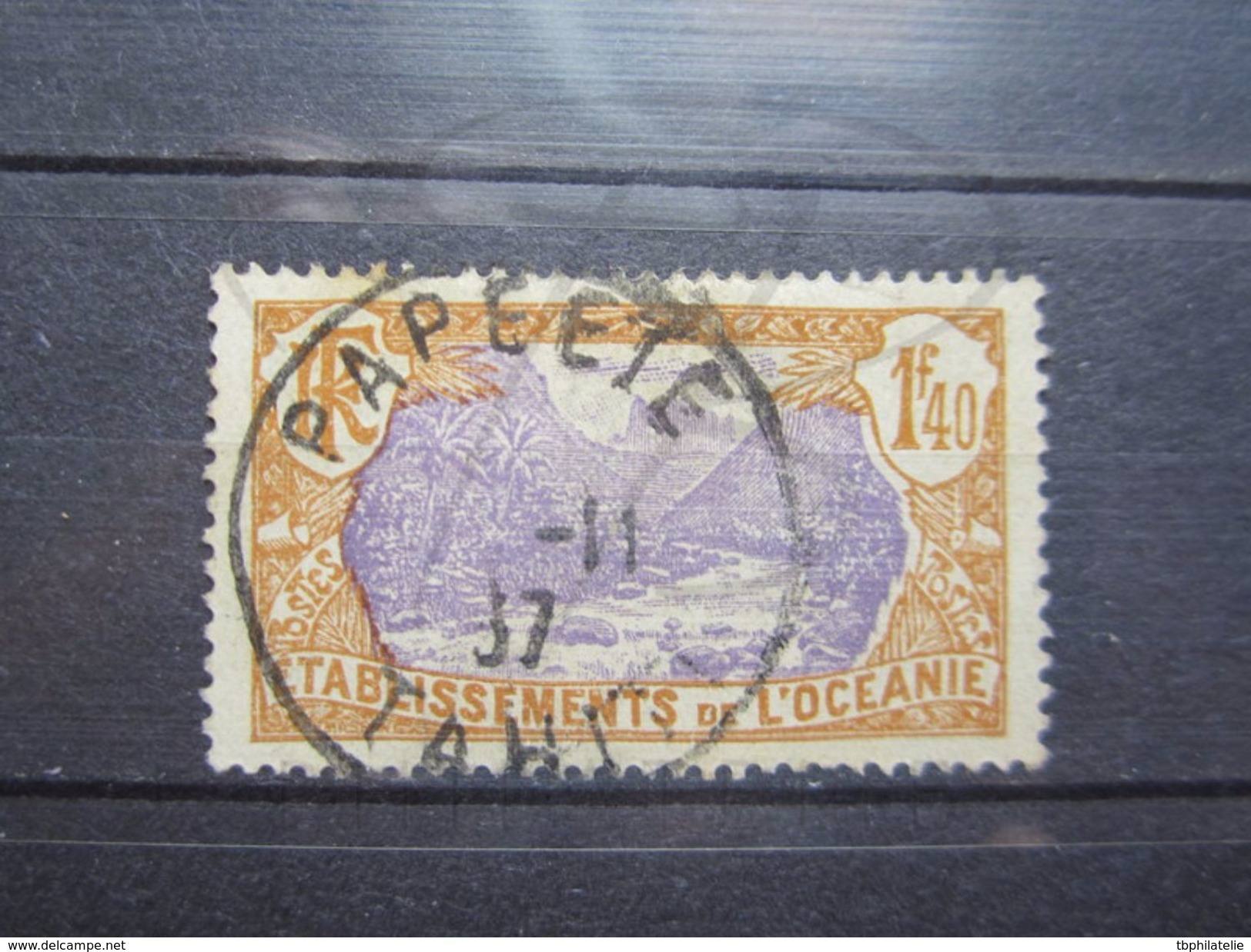 VEND TIMBRE DES ETABLISSEMENTS FRANCAIS DANS L'OCEANIE N° 74 , CACHET " PAPEETE " !!! - Used Stamps