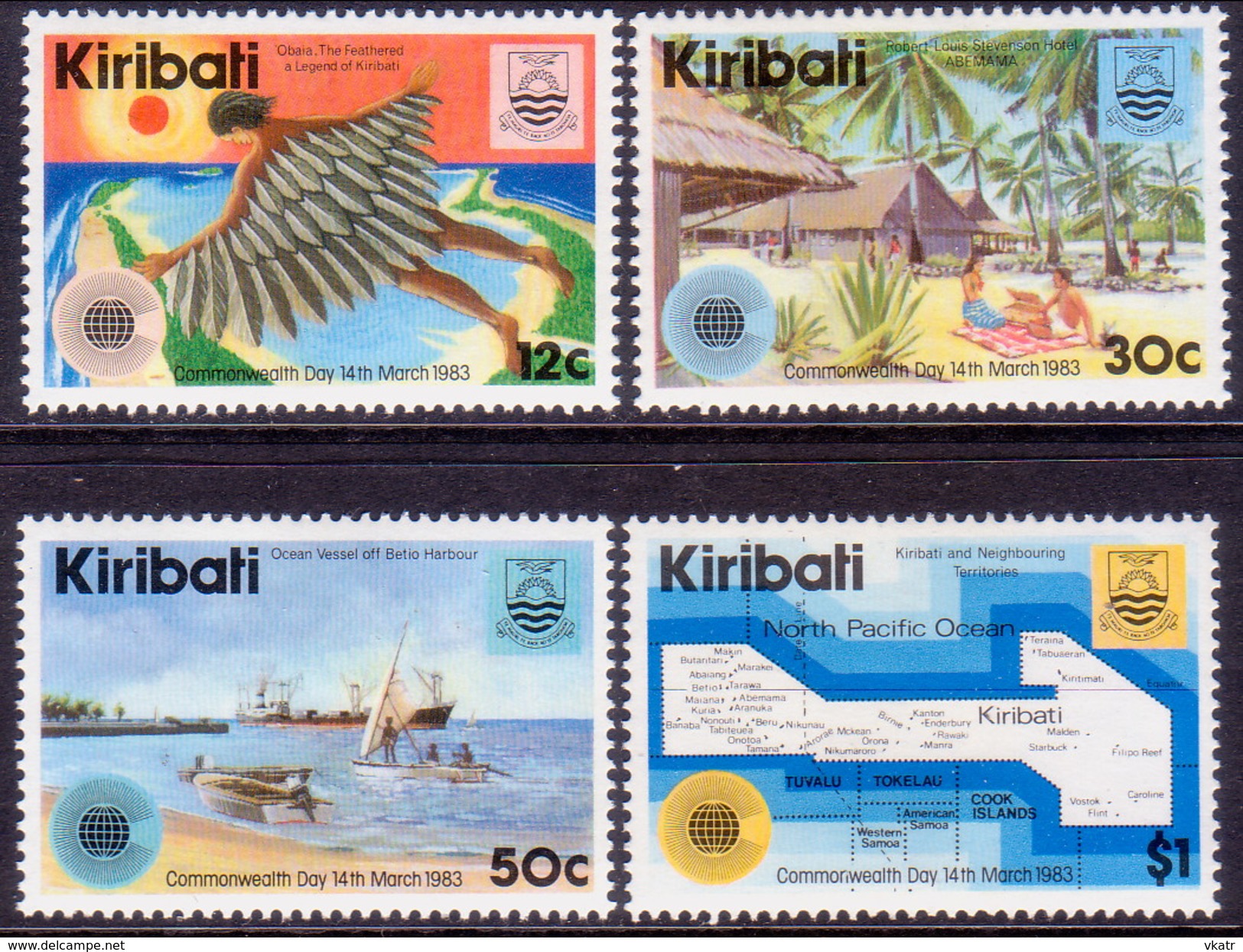 KIRIBATI 1983 SG #197-200 Compl.set MH Commnwealth Day - Kiribati (1979-...)