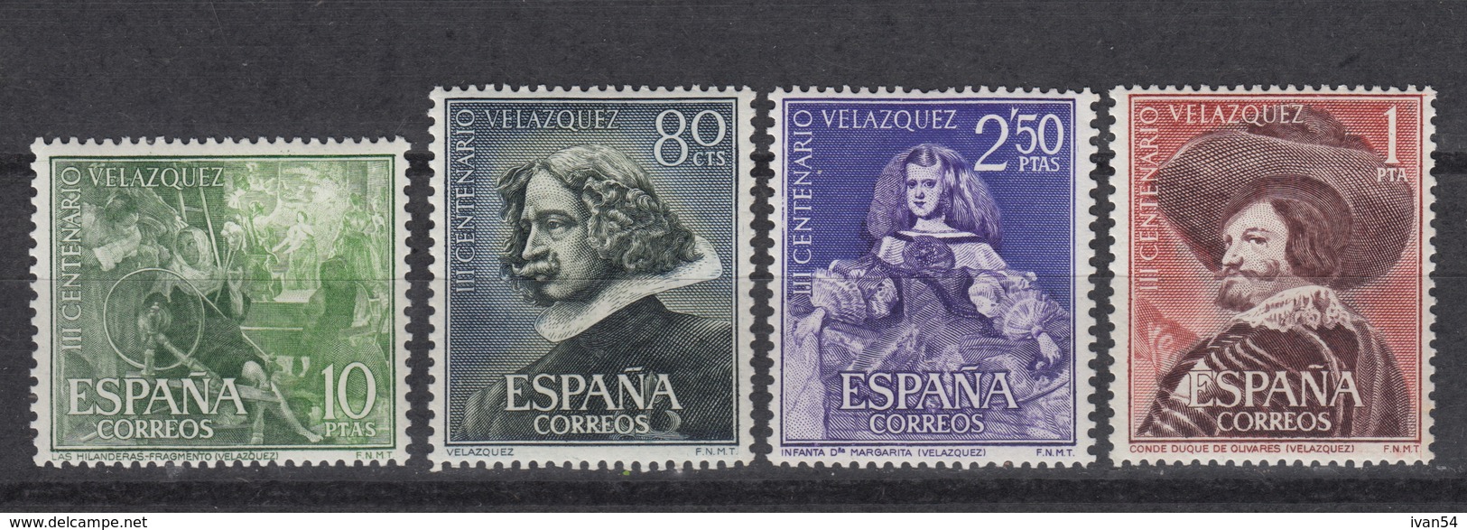 ESPAGNE 1017-20 **  MNH ; VELASQUEZ - 1961 - Neufs