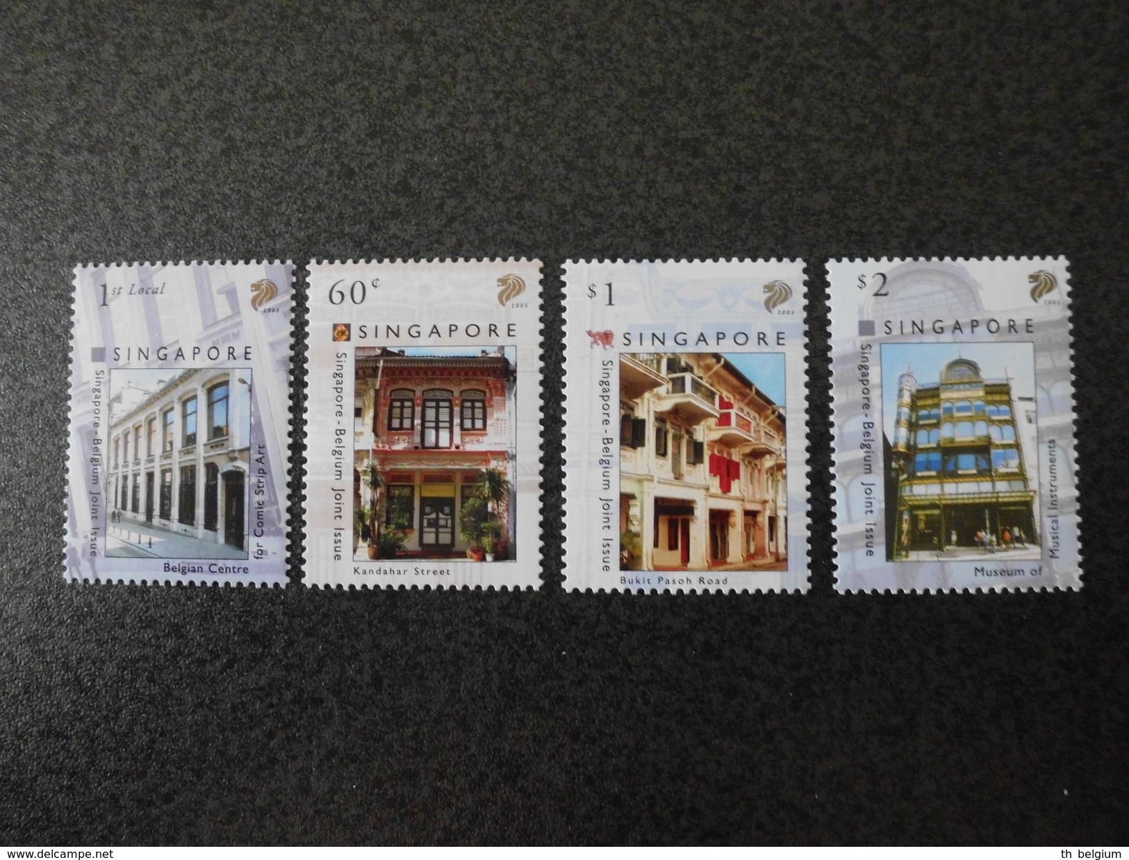 Singapore 2005 - Gemeenschappelijke Uitgifte Belgium - Singapore Joint Issue ´Old Shops´ - Souvenir Cards - Joint Issues [HK]