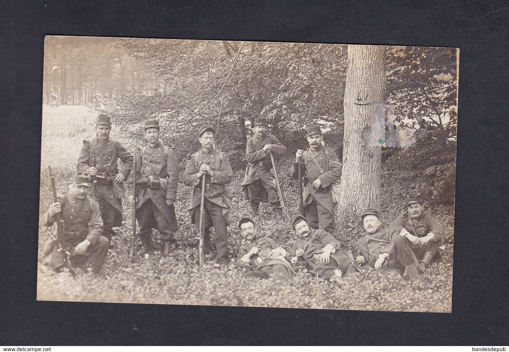 Carte Photo Photographie Nouvelle Compiegne Militaria Groupe Militaires Du 54 54è Regiment D' Infanterie - Compiegne