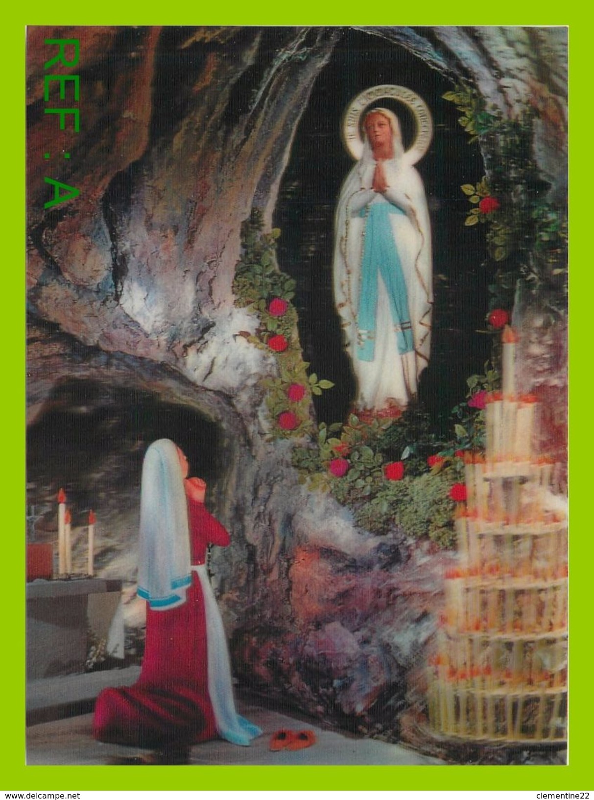 LENTICULAIRE 3D THEME Lourdes Prière - Vergine Maria E Madonne