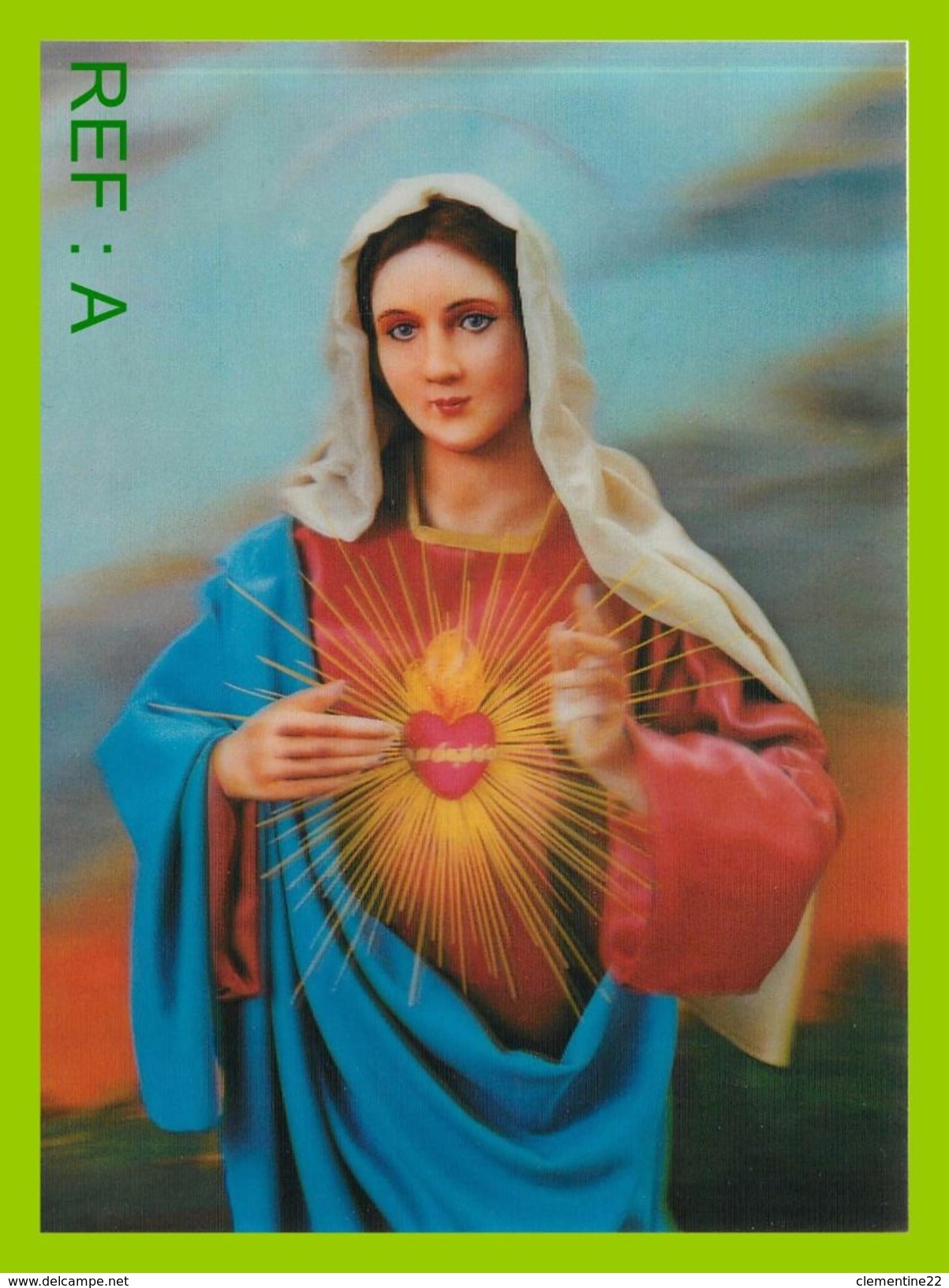 LENTICULAIRE 3D THEME Immaculate Heart Of Mary - Vergine Maria E Madonne