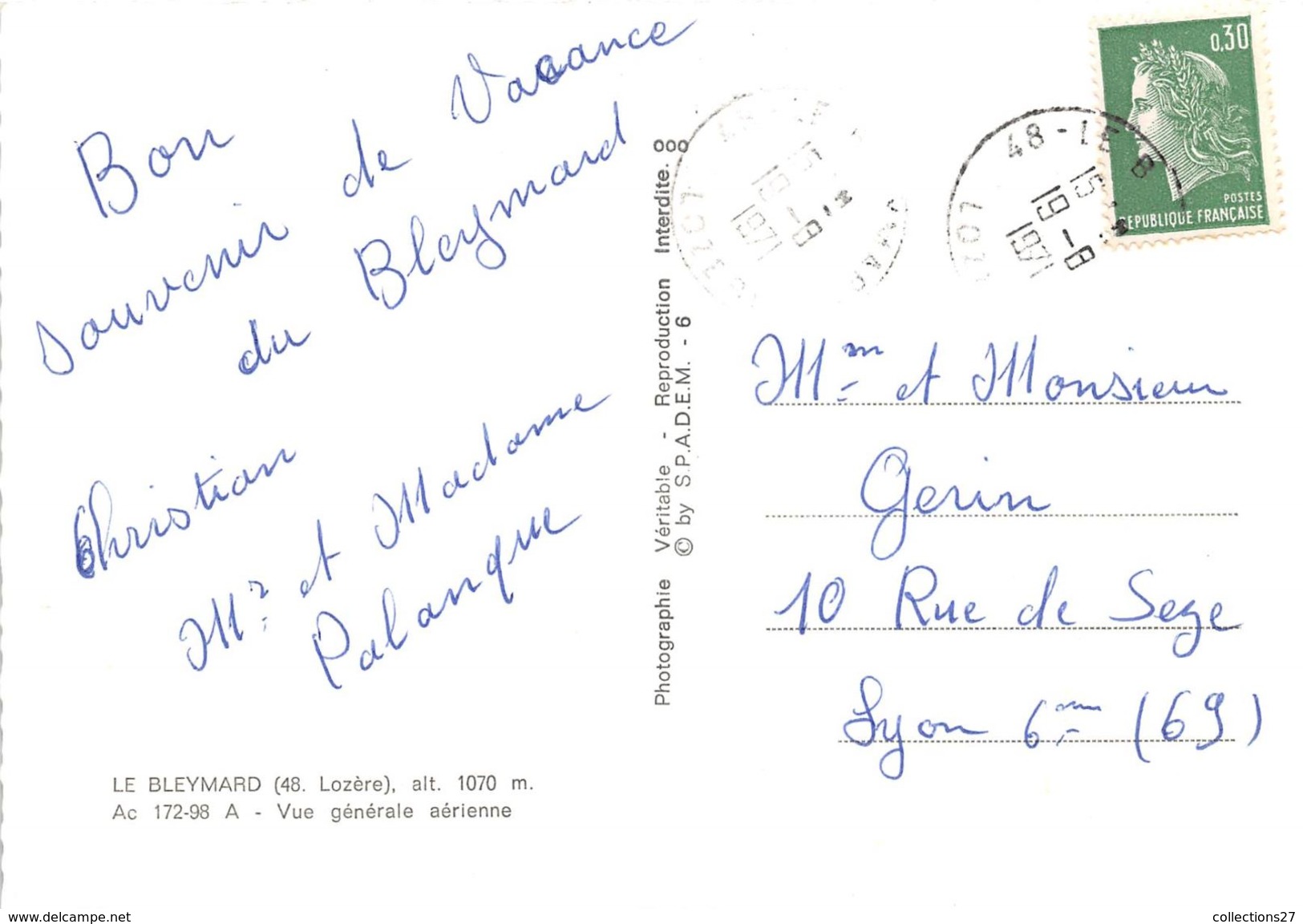 48-LE BLEYMARD- VUE GENERALE AERIENNE - Le Bleymard