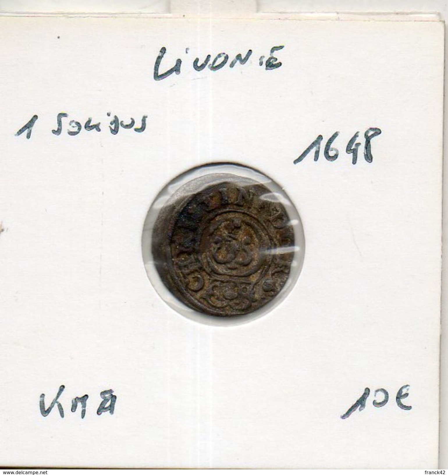 Livonie. 1 Solidus. 1648. KM#21 - Lettonie