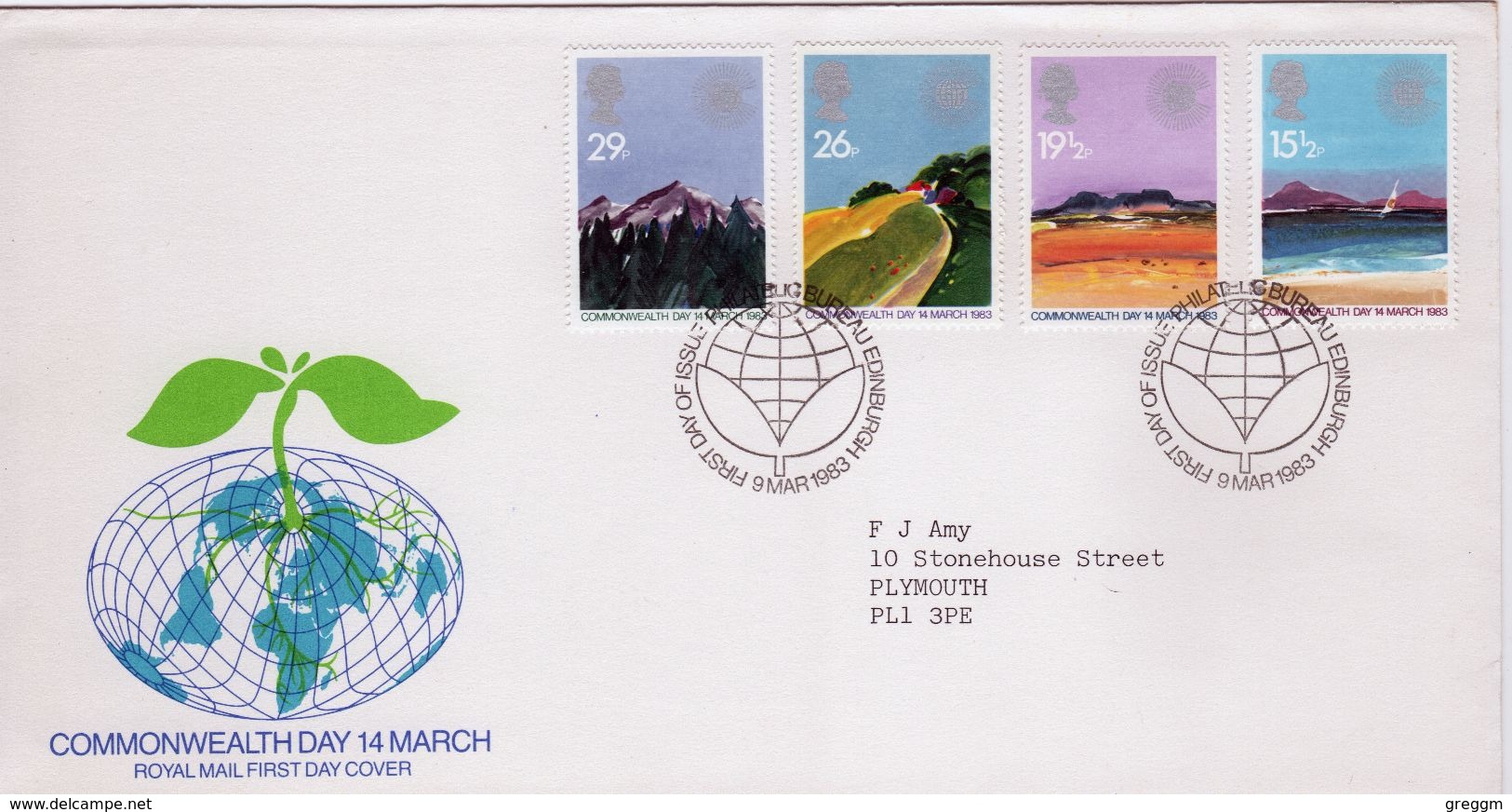 Great Britain First  Day Cover To Commemorate Commonwealth Day. - 1981-1990 Decimal Issues