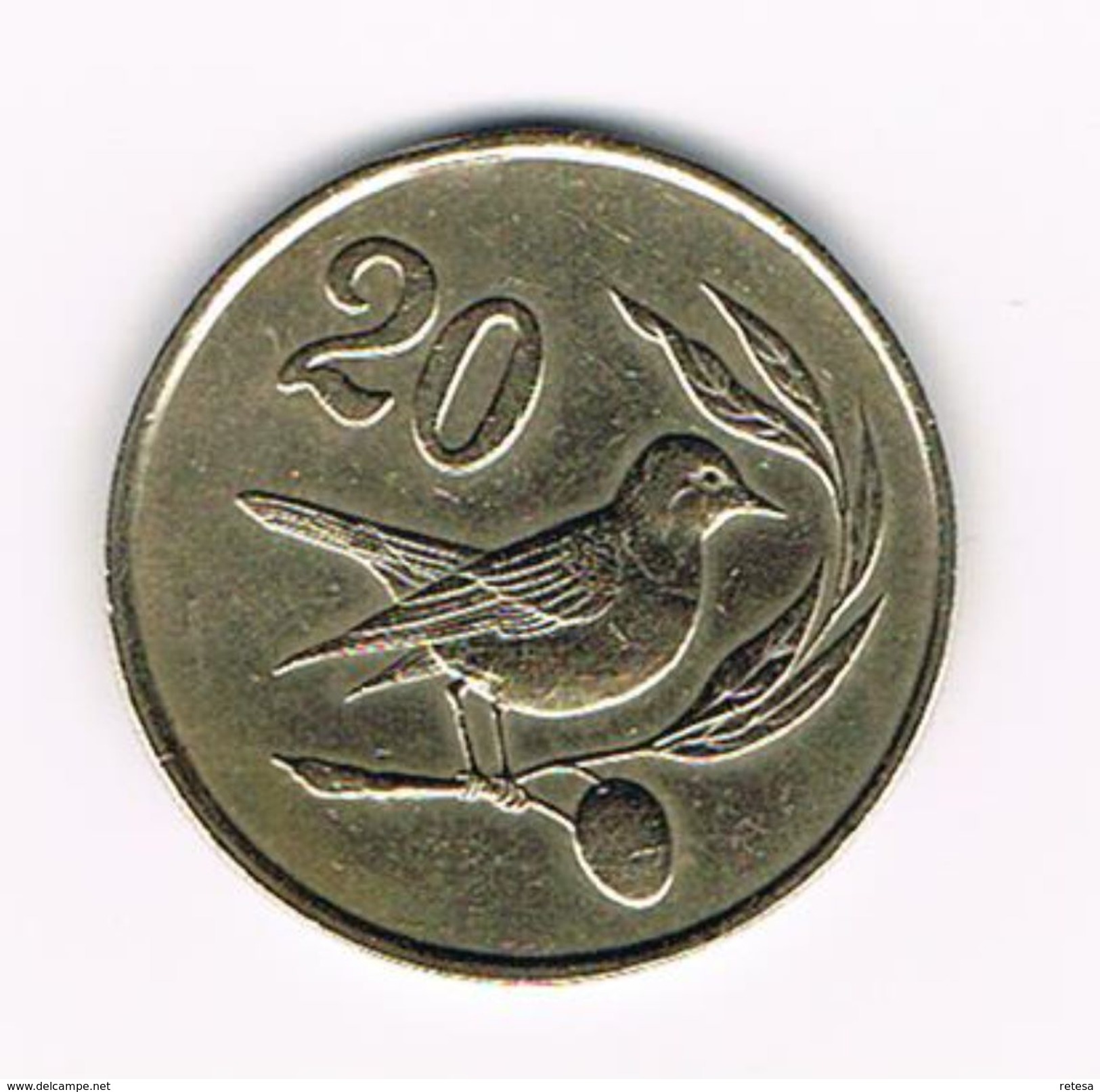 ) CYPRUS  20 CENTS   1983 - Chypre