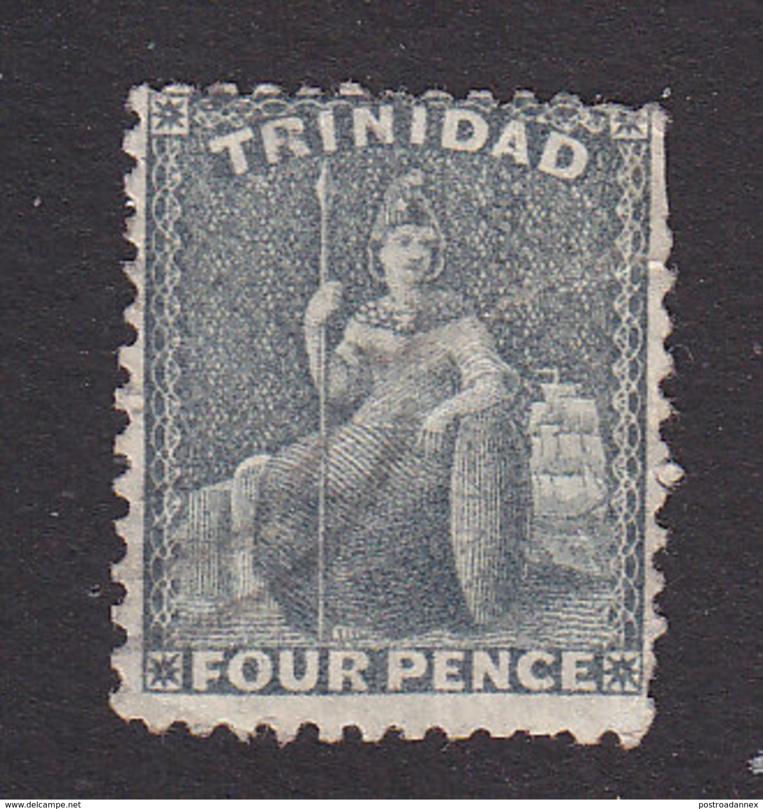 Trinidad, Scott #51, Used, Britannia, Issued 1864 - Trinidad & Tobago (...-1961)