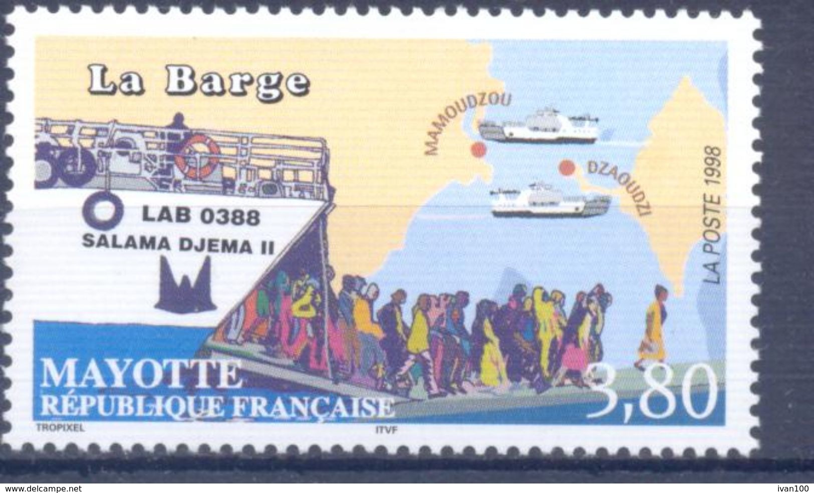 1998. Mayotte, Ship, Tourism, 1v, Mint/** - Altri - Africa