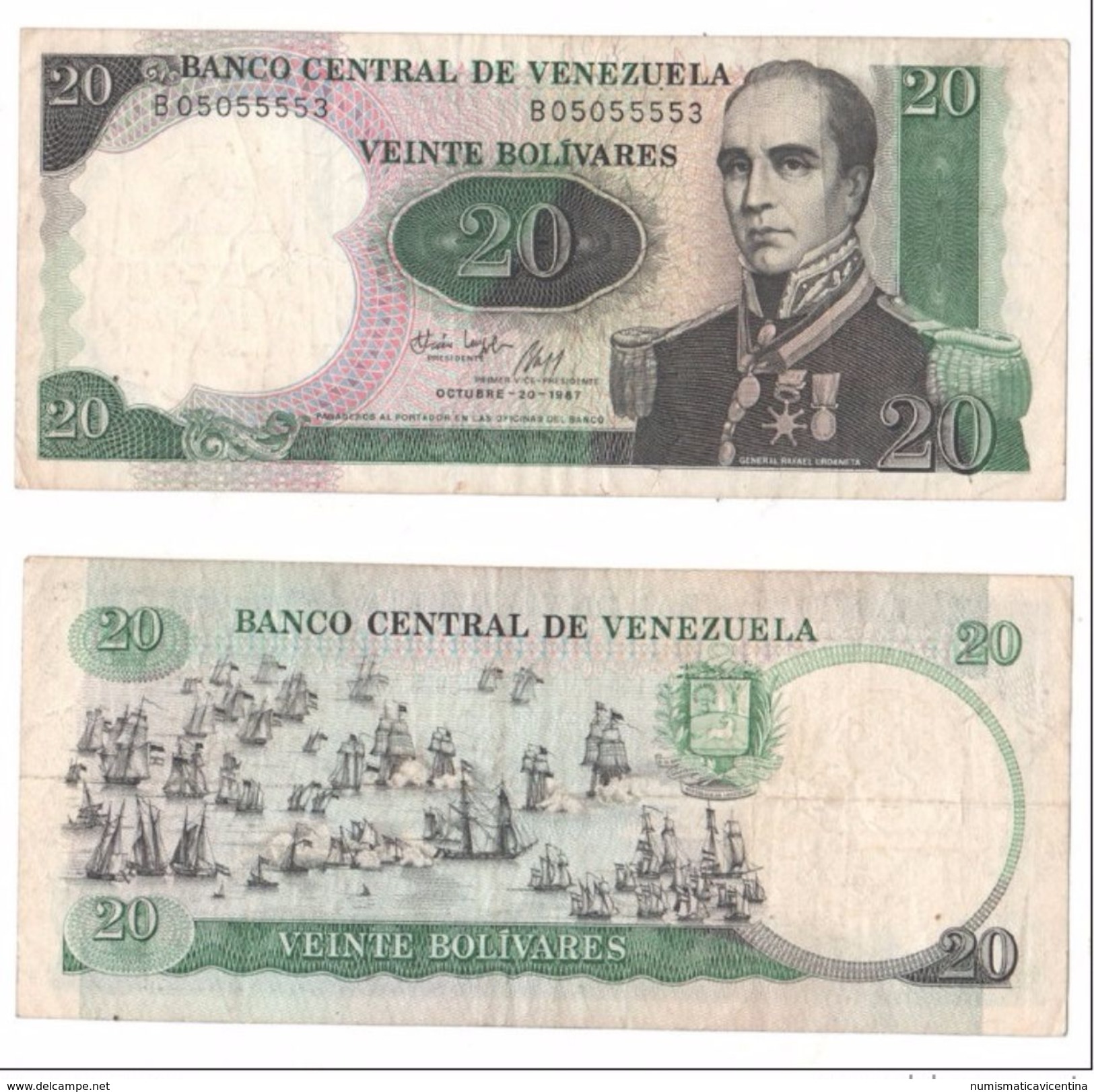 Venezuela 20 Bolivares 1987 - Venezuela