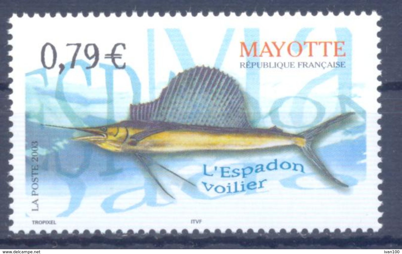 2003. Mayotte, Fish, 1v, Mint/** - Autres - Afrique