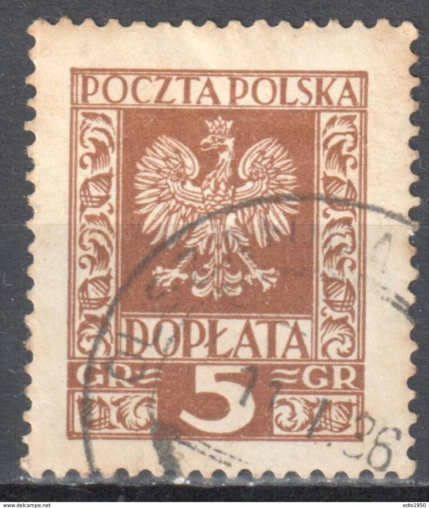 Poland 1930 - Postage Due - Mi.80  - Used - Postage Due